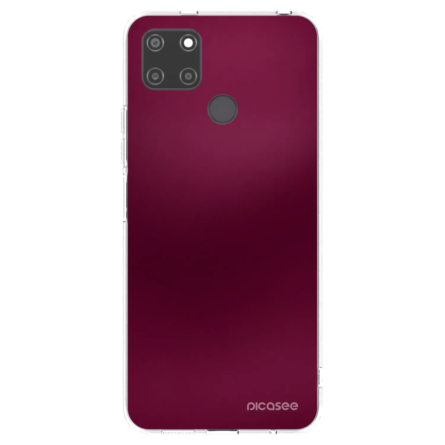 Picasee husă transparentă din silicon pentru Realme C21Y - Velvet Bordeaux