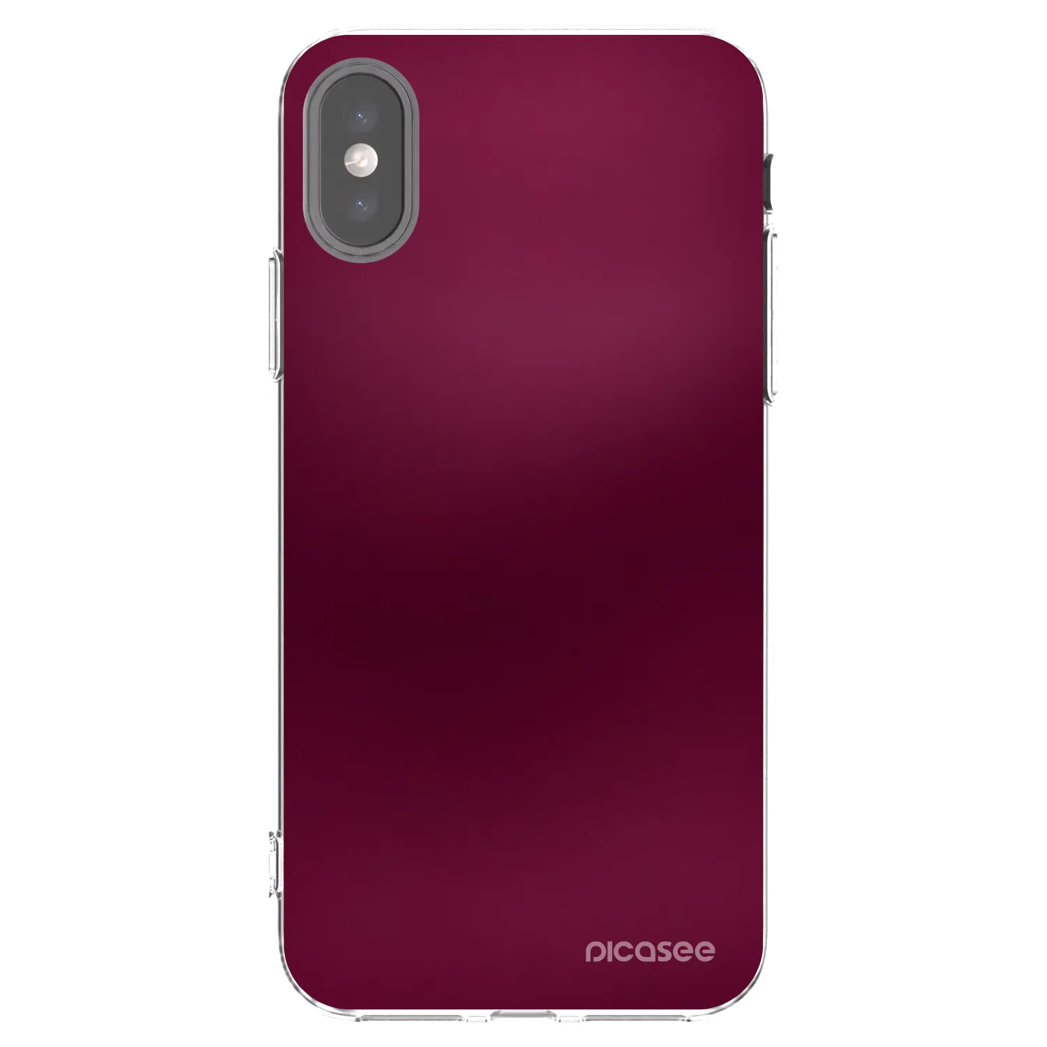 Picasee husă transparentă din silicon pentru Apple iPhone X/XS - Velvet Bordeaux