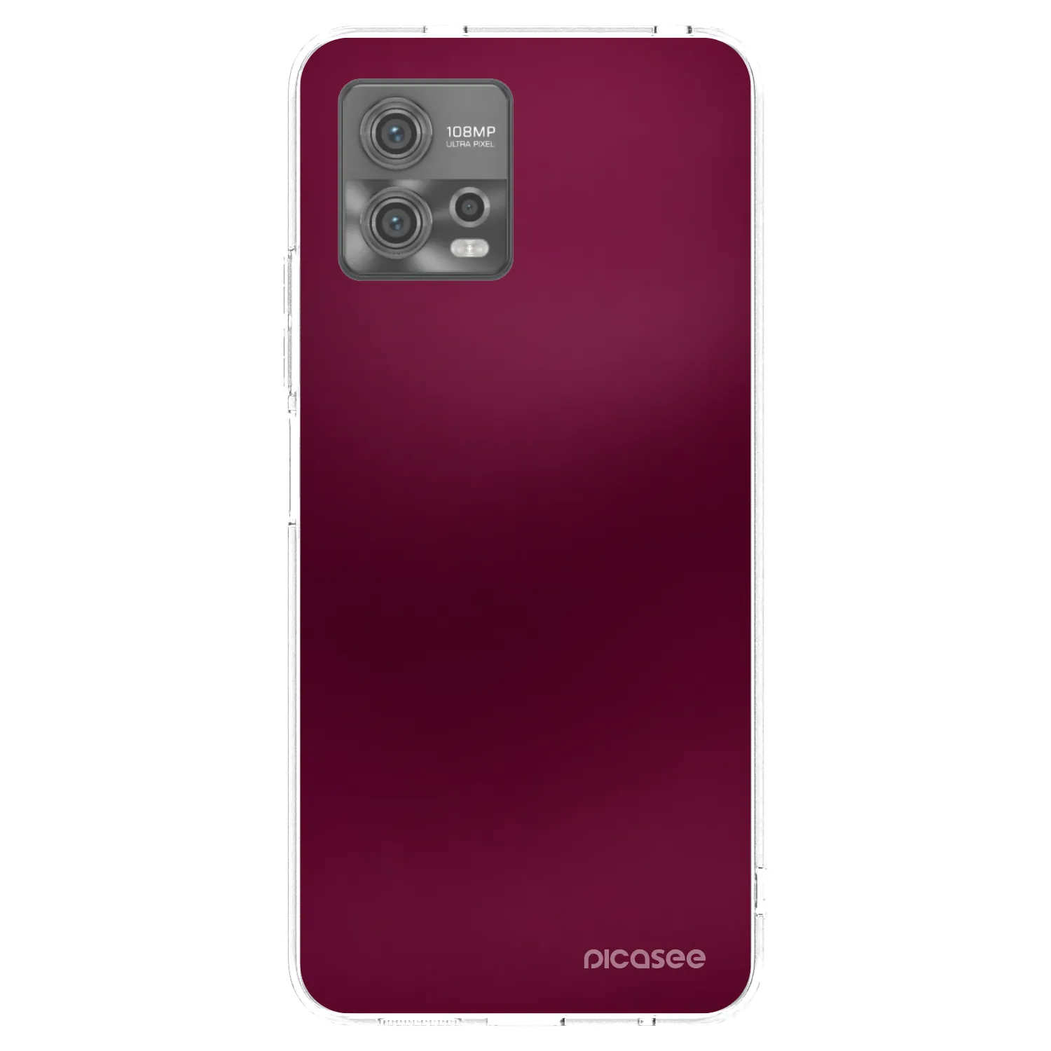 Picasee husă transparentă din silicon pentru Motorola Moto G72 - Velvet Bordeaux