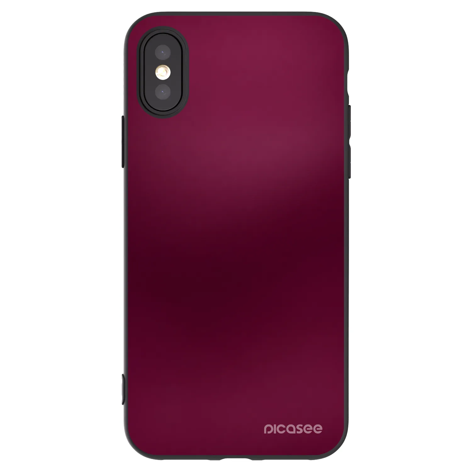 Picasee husă neagră din silicon pentru Apple iPhone X/XS - Velvet Bordeaux