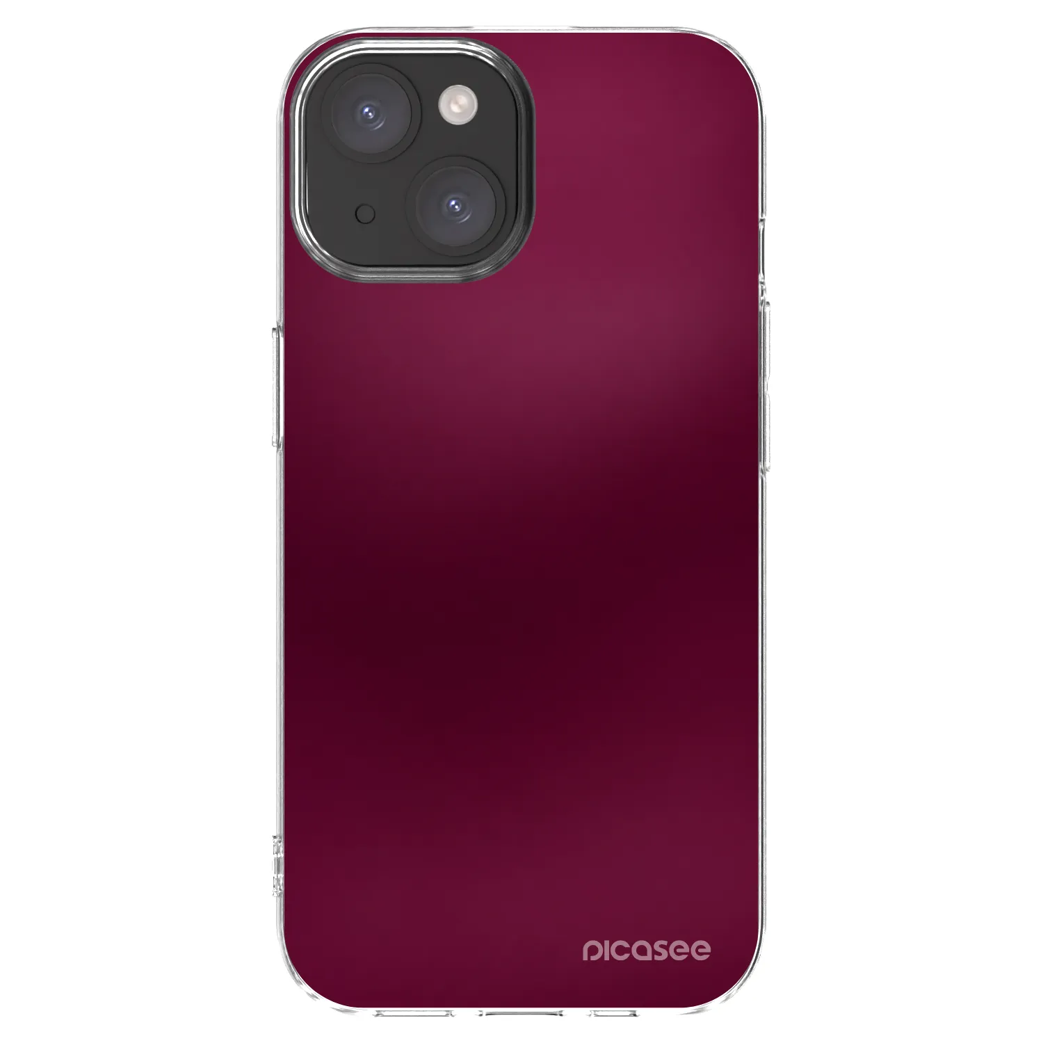 Picasee husă transparentă din silicon pentru Apple iPhone 15 - Velvet Bordeaux