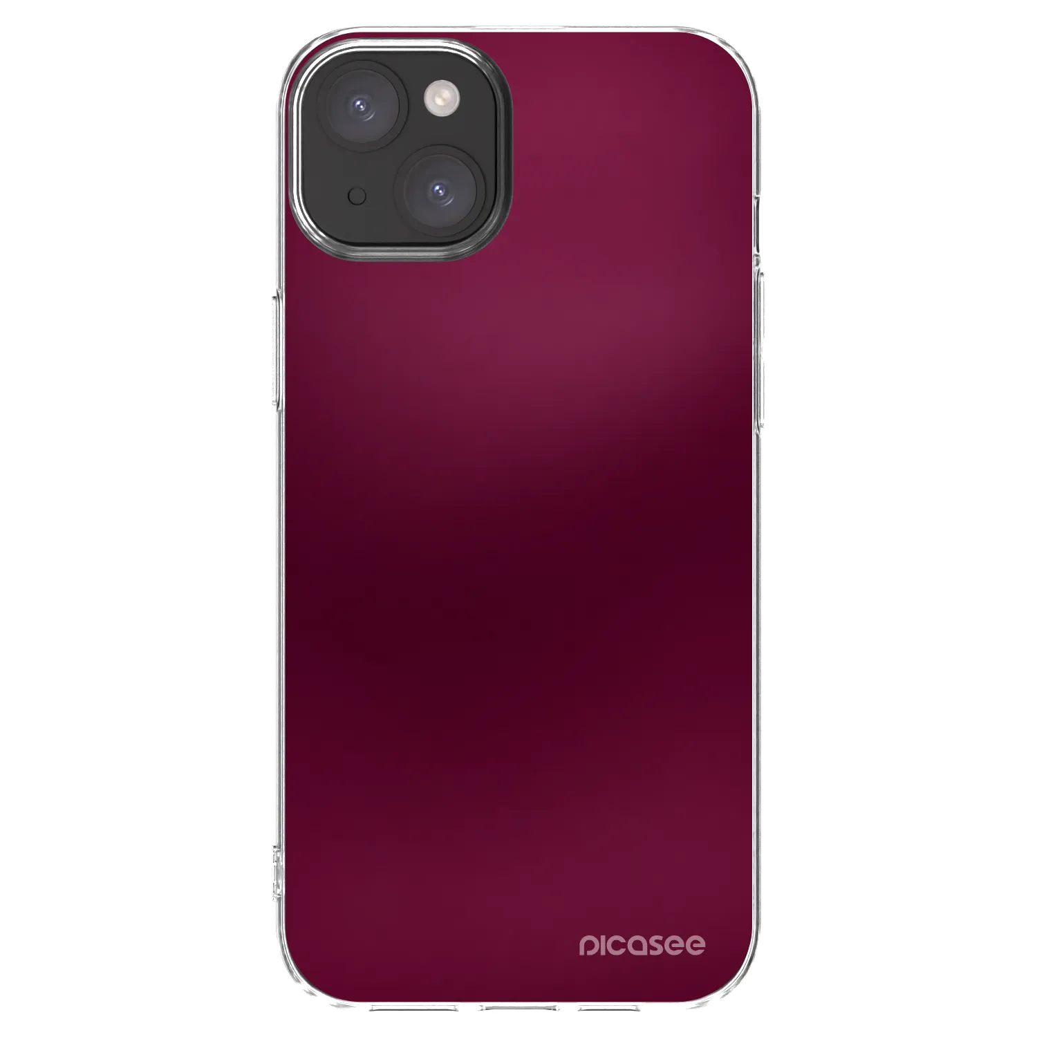 Picasee husă transparentă din silicon pentru Apple iPhone 15 Plus - Velvet Bordeaux