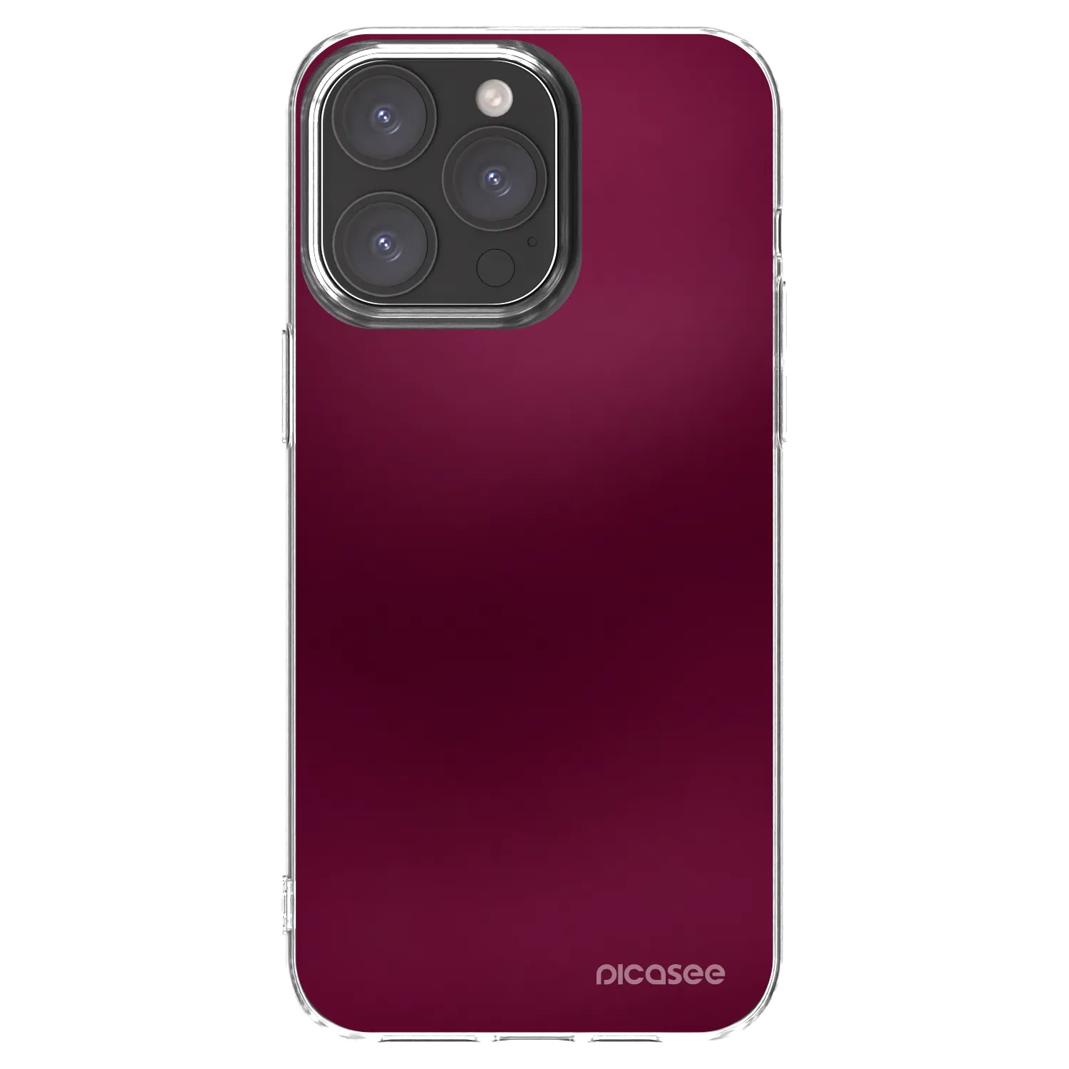 Picasee husă transparentă din silicon pentru Apple iPhone 15 Pro Max - Velvet Bordeaux