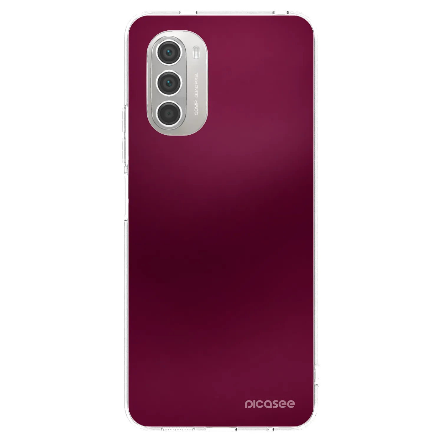 Picasee husă transparentă din silicon pentru Motorola Moto G51 - Velvet Bordeaux
