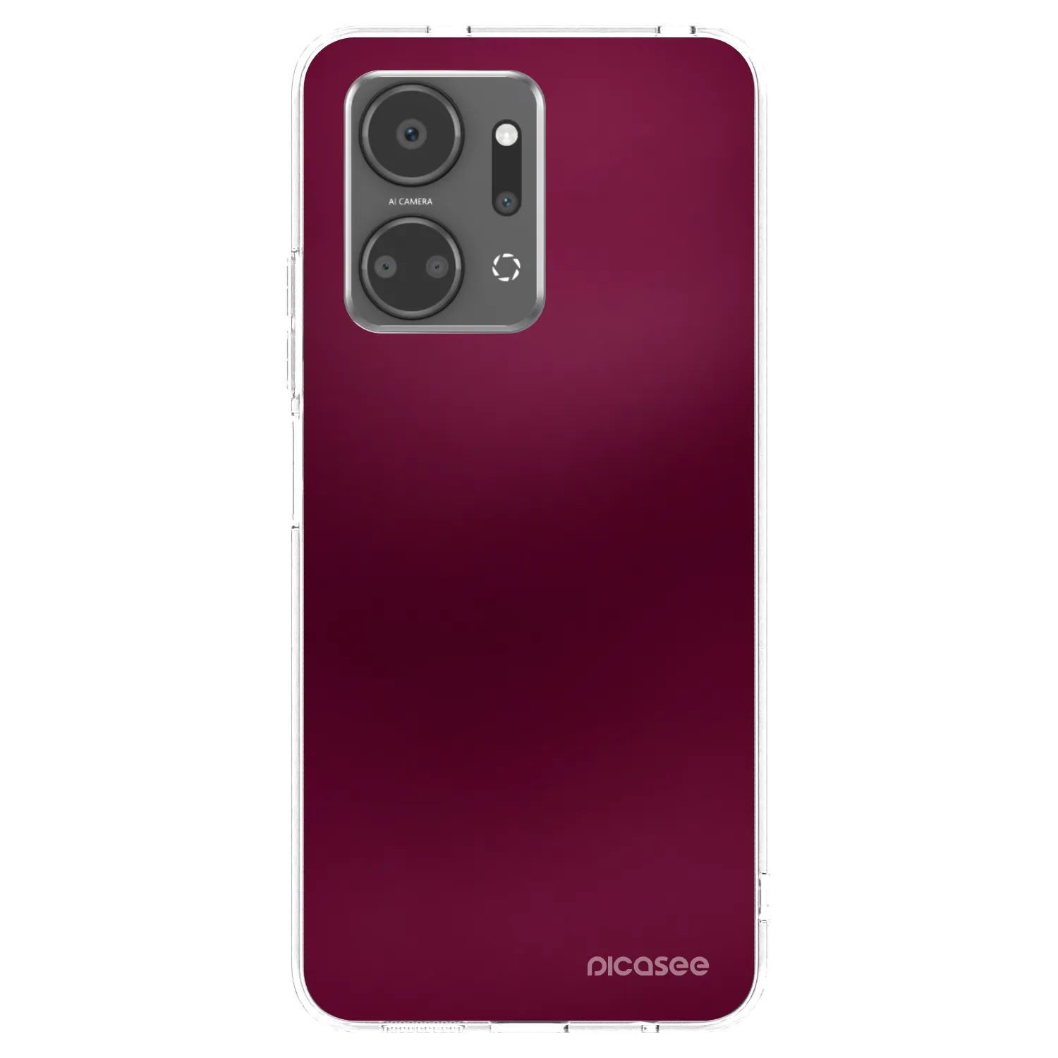 Picasee husă transparentă din silicon pentru Honor X7a - Velvet Bordeaux