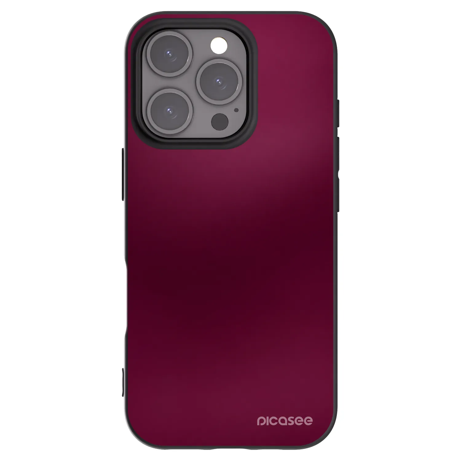 Picasee husă neagră din silicon pentru Apple iPhone 16 Pro - Velvet Bordeaux