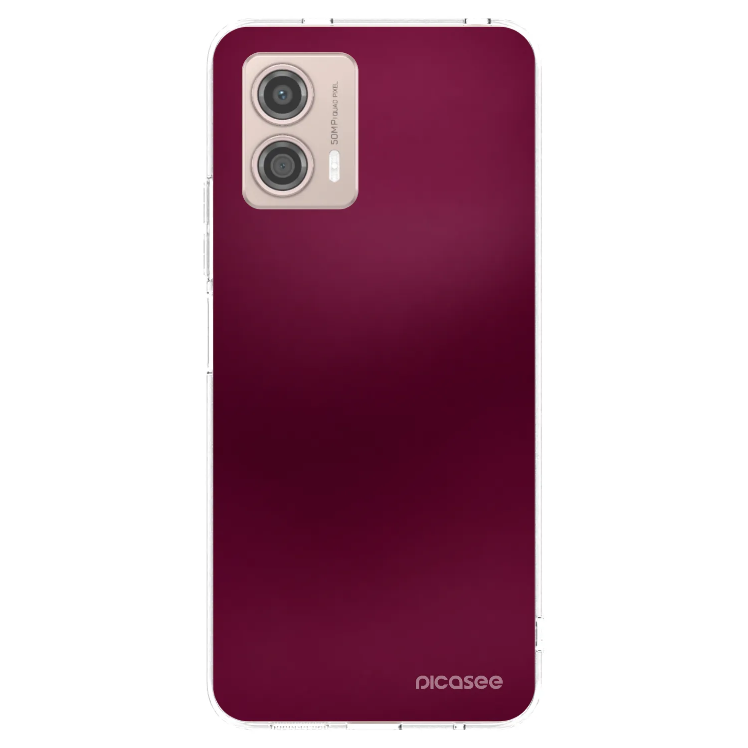 Picasee husă transparentă din silicon pentru Motorola Moto G53 5G - Velvet Bordeaux