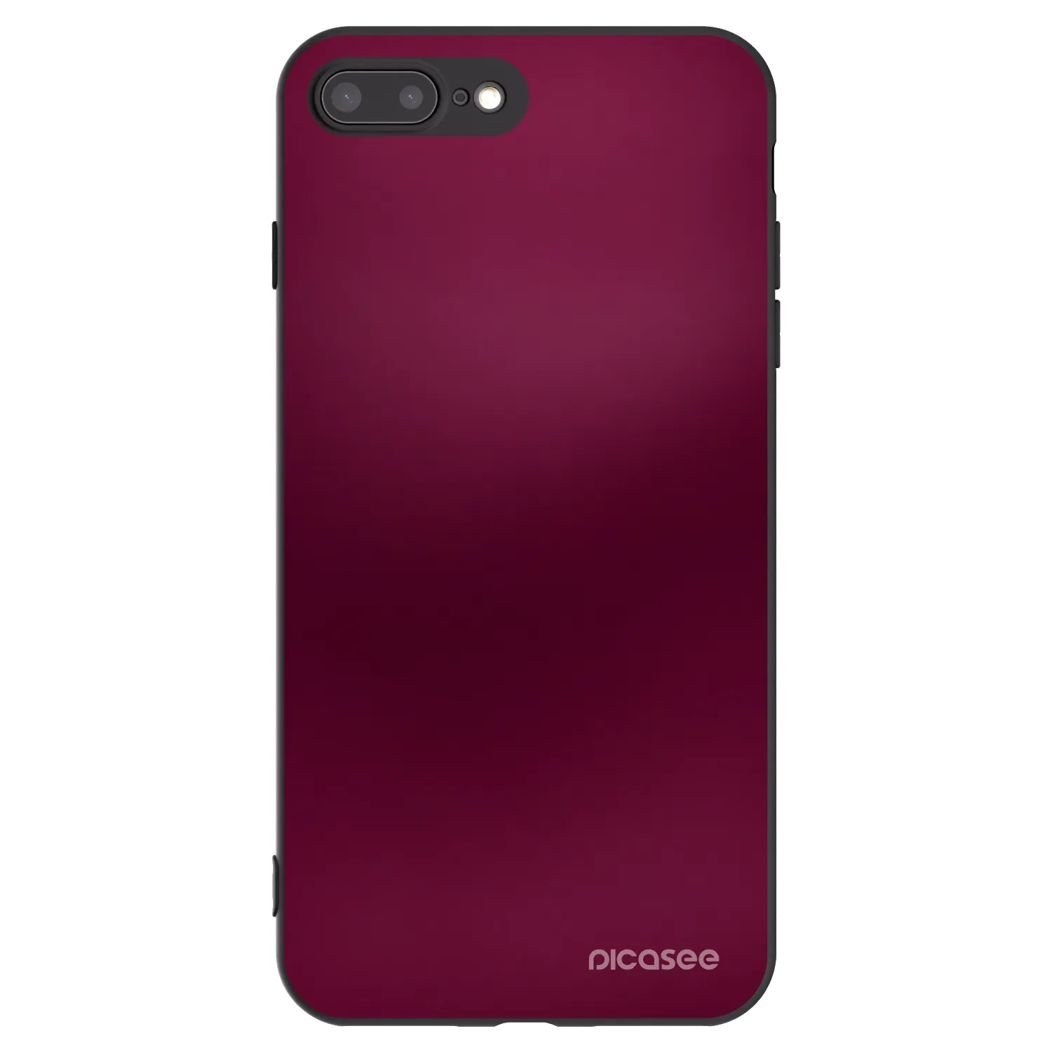 Picasee husă neagră din silicon pentru Apple iPhone 8 Plus - Velvet Bordeaux