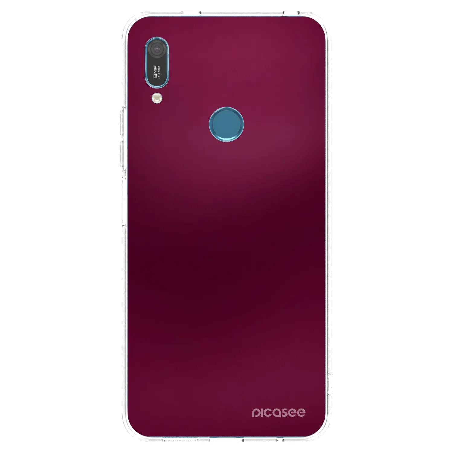 Picasee husă transparentă din silicon pentru Huawei Y6 2019 - Velvet Bordeaux