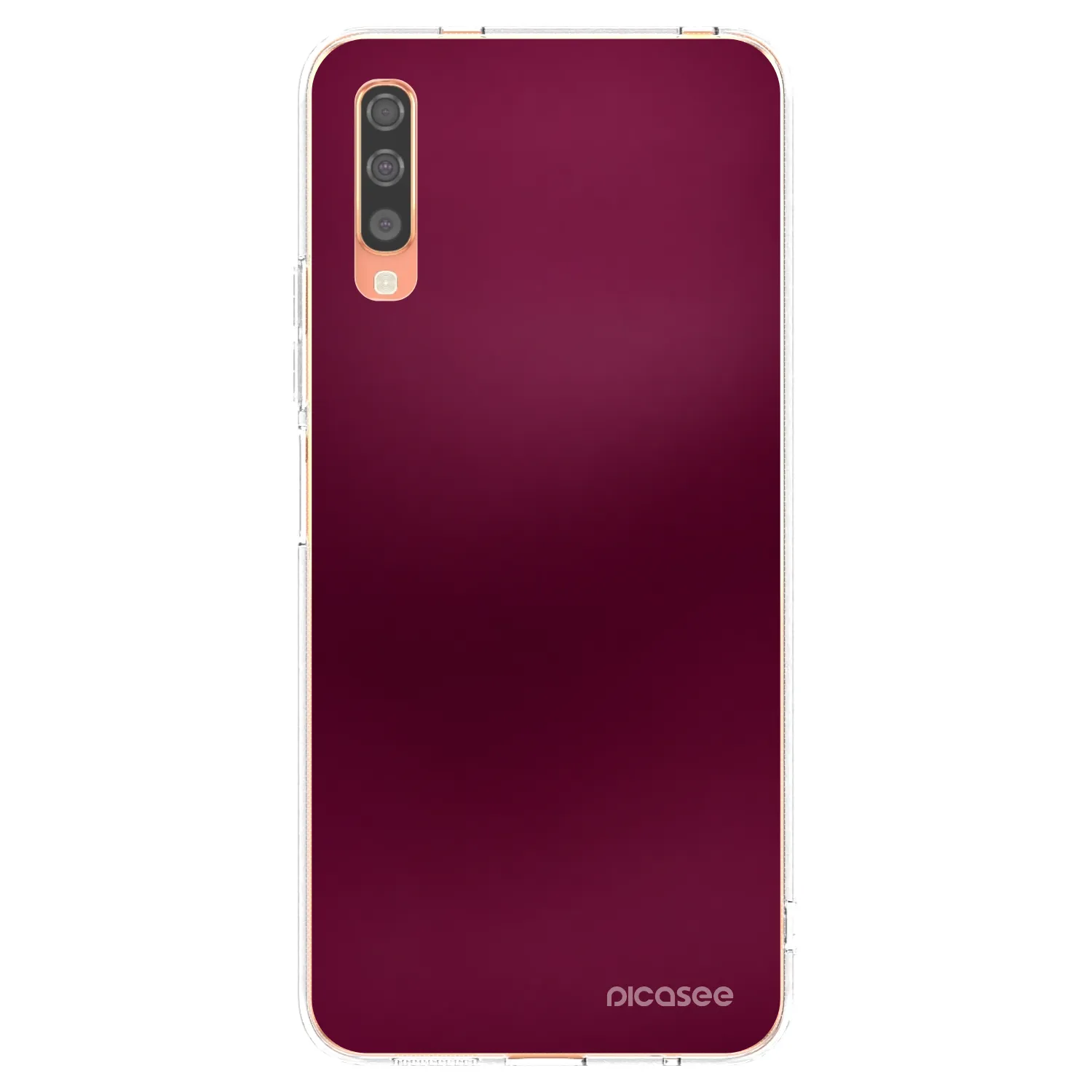Picasee husă transparentă din silicon pentru Samsung Galaxy A70 A705F - Velvet Bordeaux