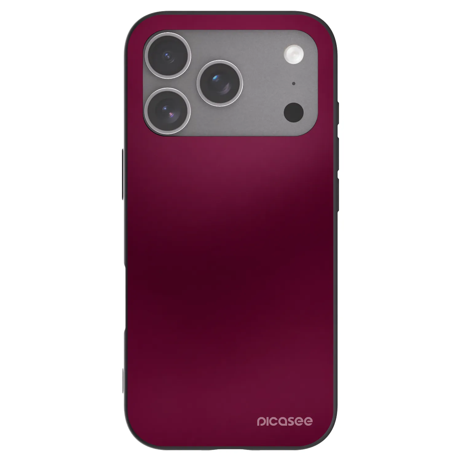 Picasee husă neagră din silicon pentru Apple iPhone 18 Pro - Velvet Bordeaux