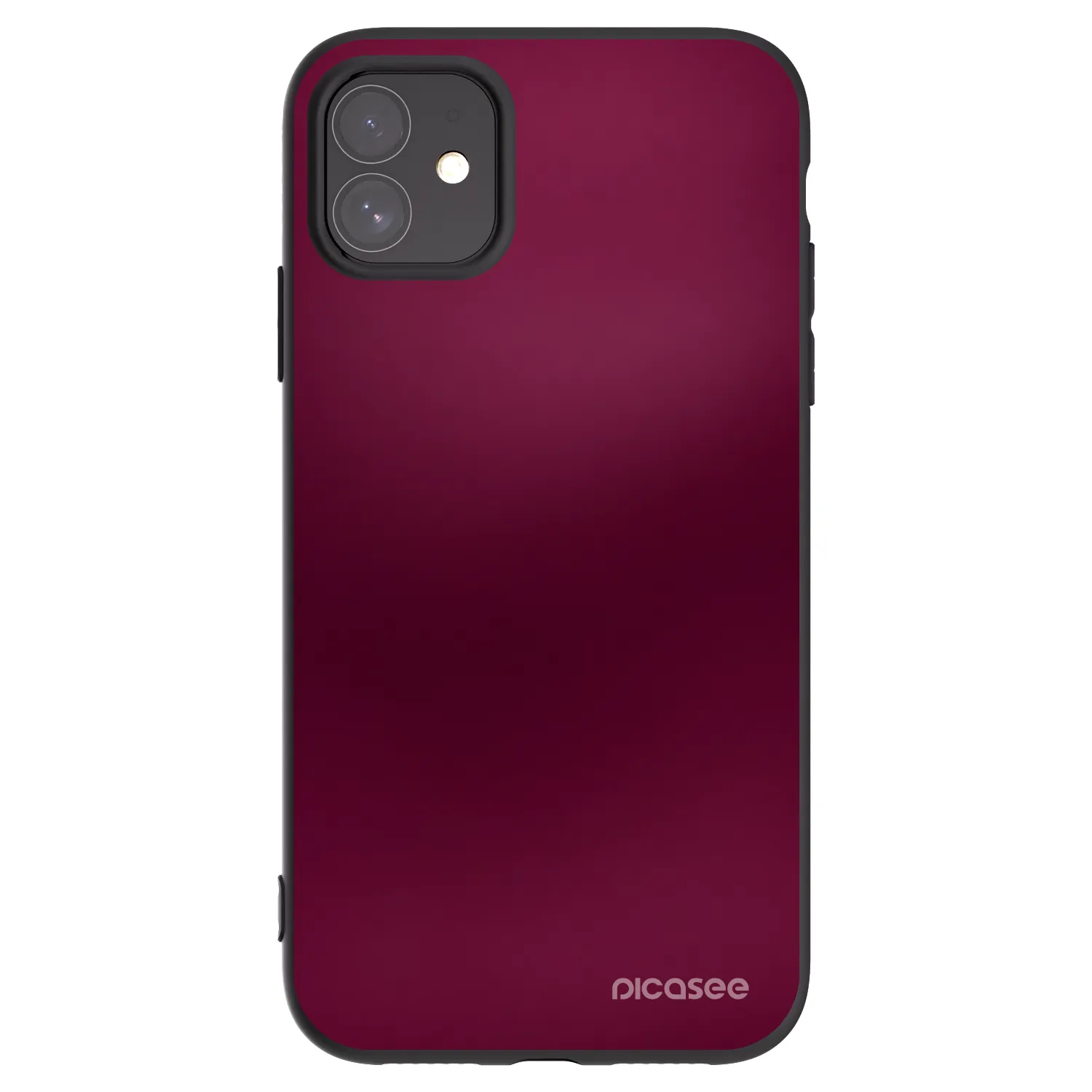 Picasee husă neagră din silicon pentru Apple iPhone 11 - Velvet Bordeaux