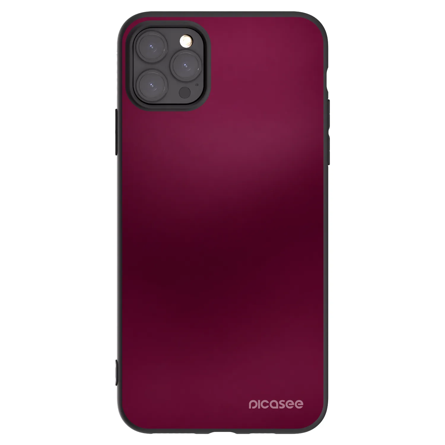 Picasee husă neagră din silicon pentru Apple iPhone 11 Pro Max - Velvet Bordeaux