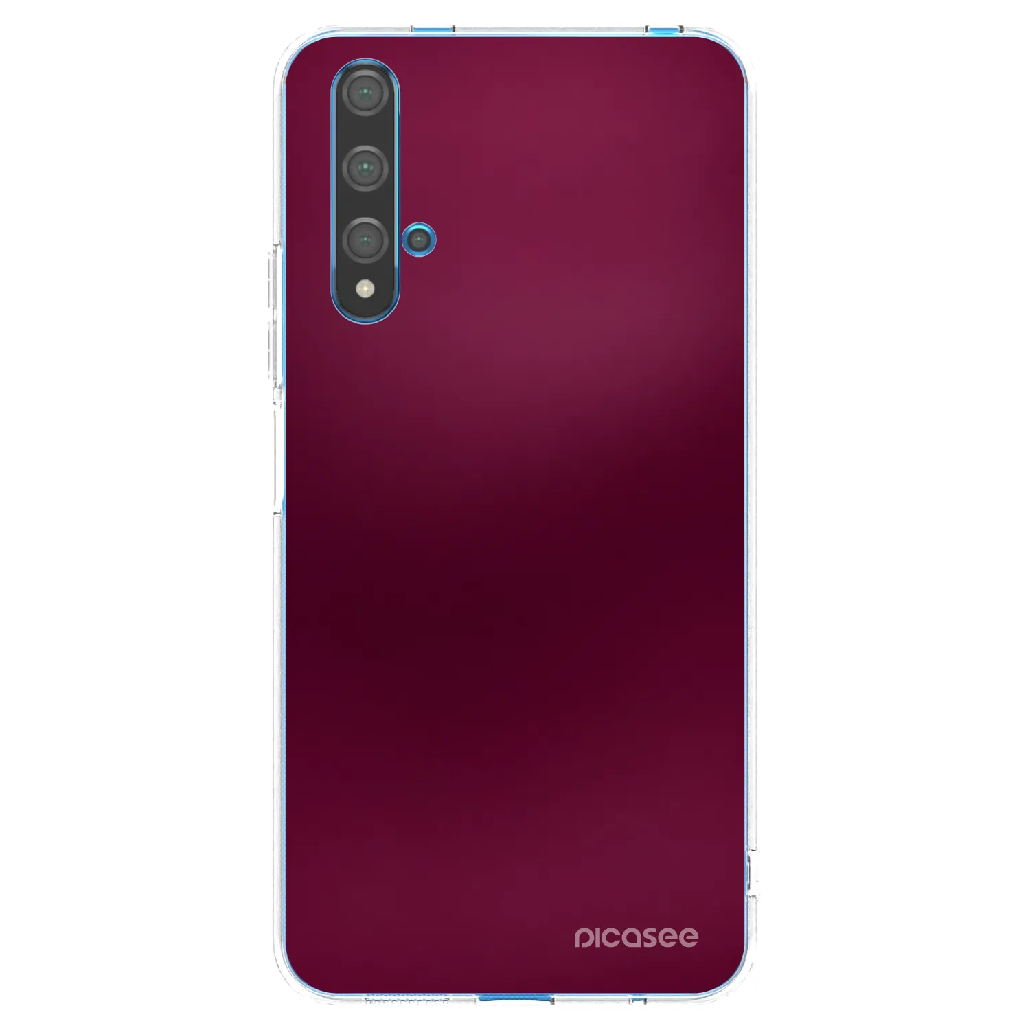 Picasee husă transparentă din silicon pentru Huawei Nova 5T - Velvet Bordeaux