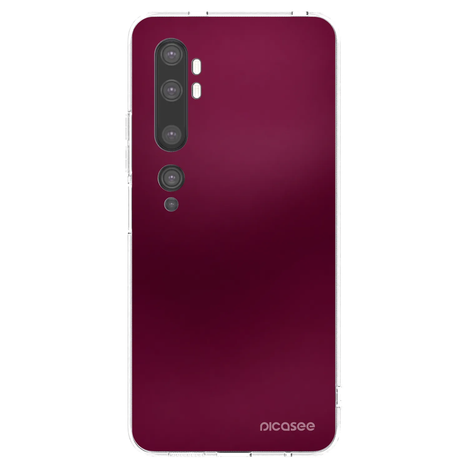 Picasee husă transparentă din silicon pentru Xiaomi Mi Note 10 (Pro) - Velvet Bordeaux