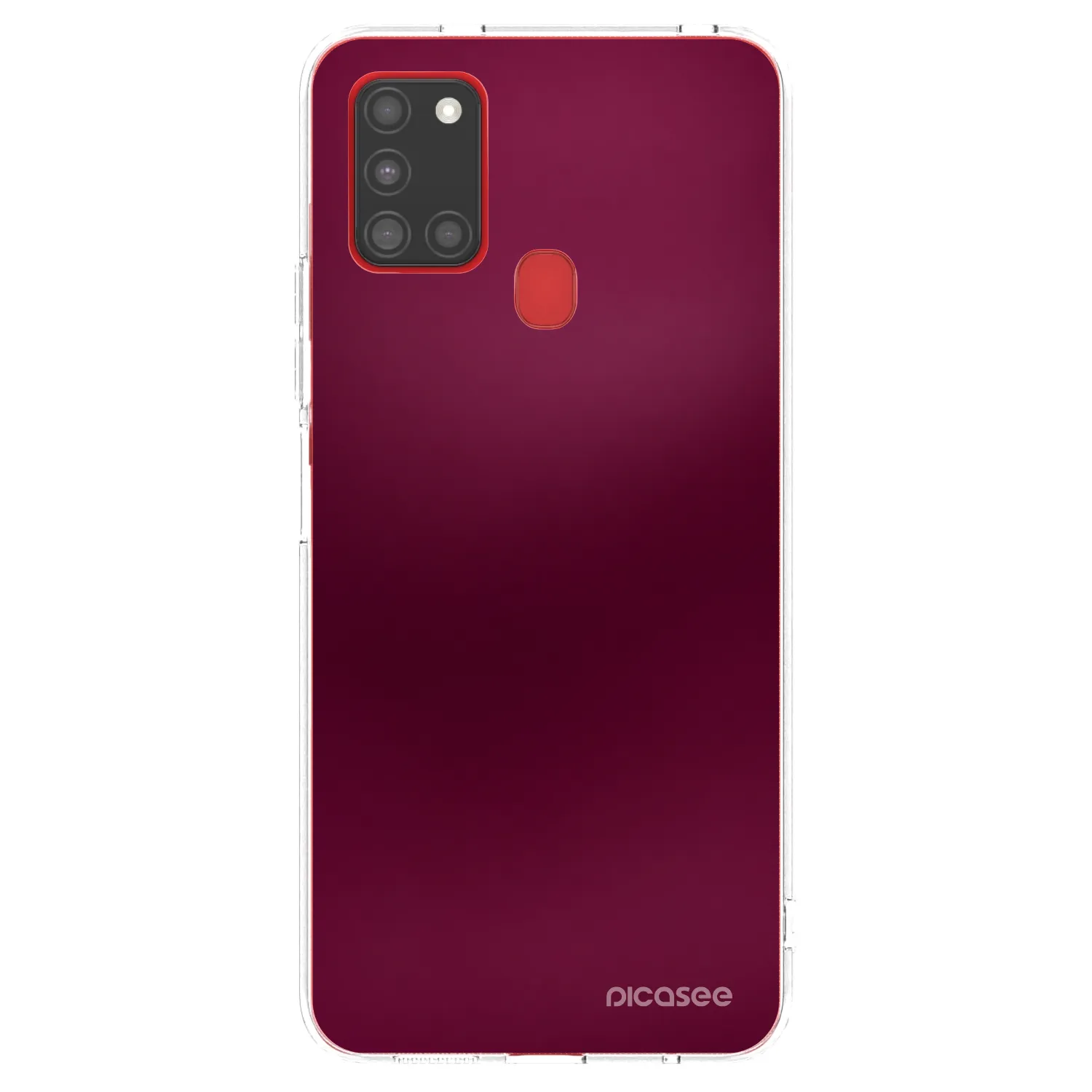 Picasee husă transparentă din silicon pentru Samsung Galaxy A21s - Velvet Bordeaux