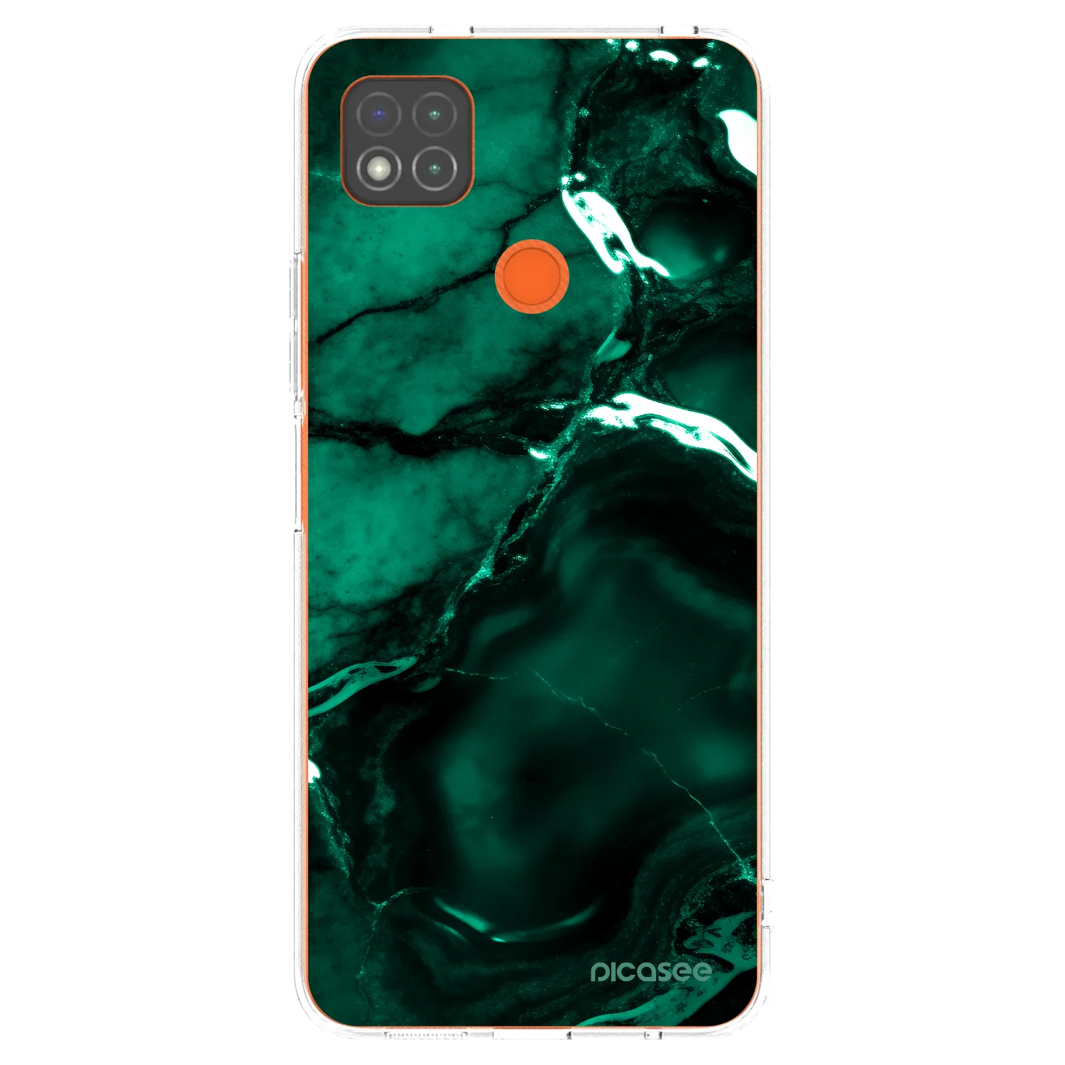 Picasee husă transparentă din silicon pentru Xiaomi Redmi 9C - Dark emerald