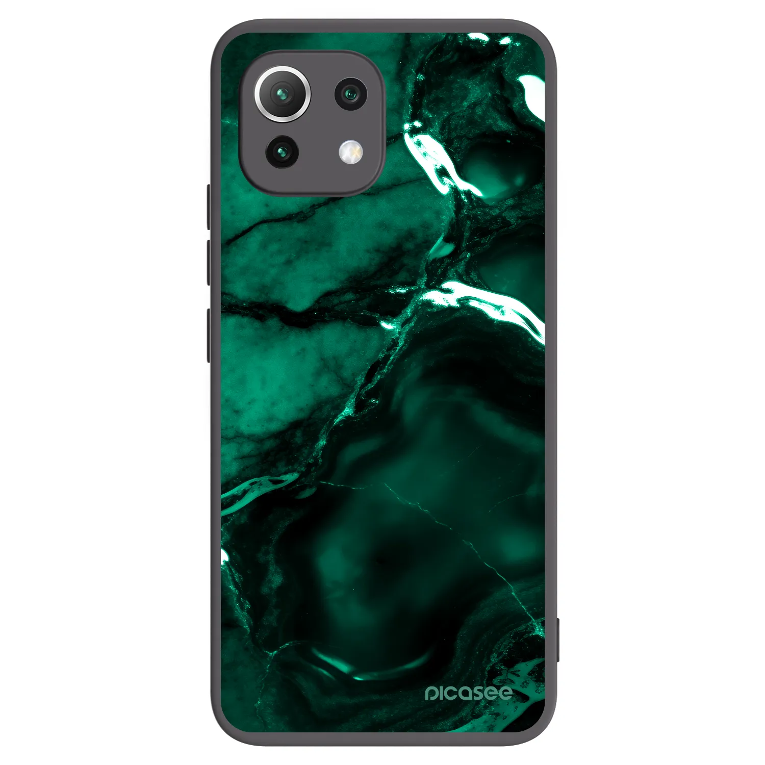 Picasee husă neagră din silicon pentru Xiaomi Mi 11 Lite - Dark emerald