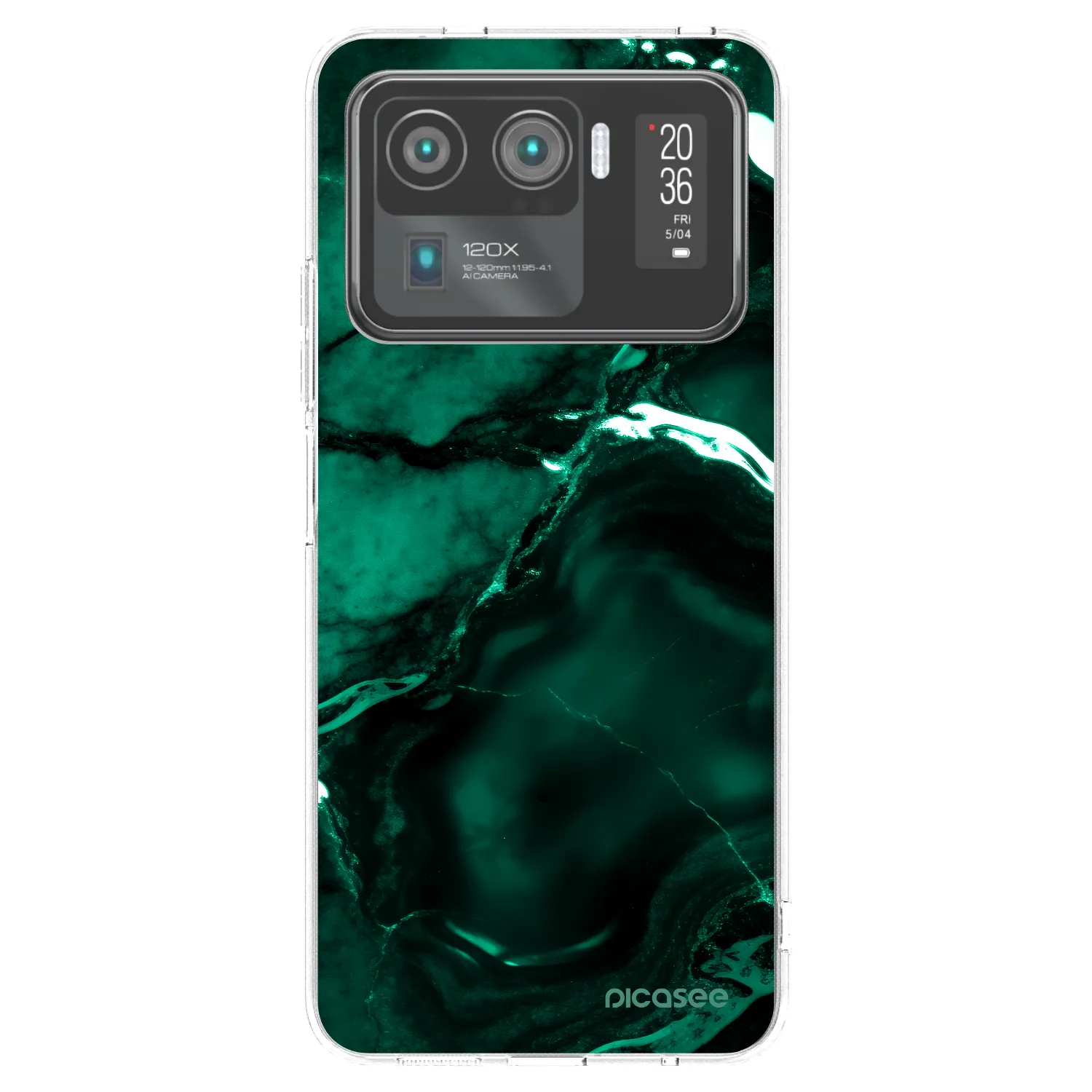 Picasee husă transparentă din silicon pentru Xiaomi Mi 11 Ultra - Dark emerald