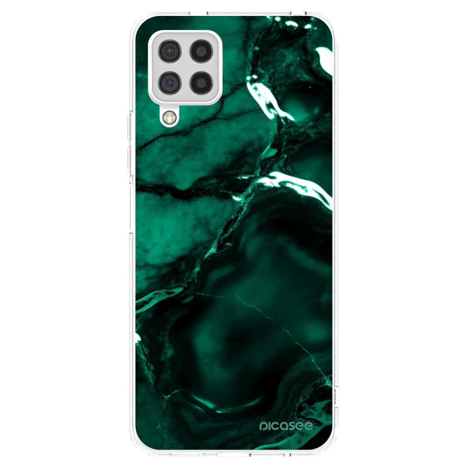 Picasee husă transparentă din silicon pentru Samsung Galaxy A22 A225F 4G - Dark emerald