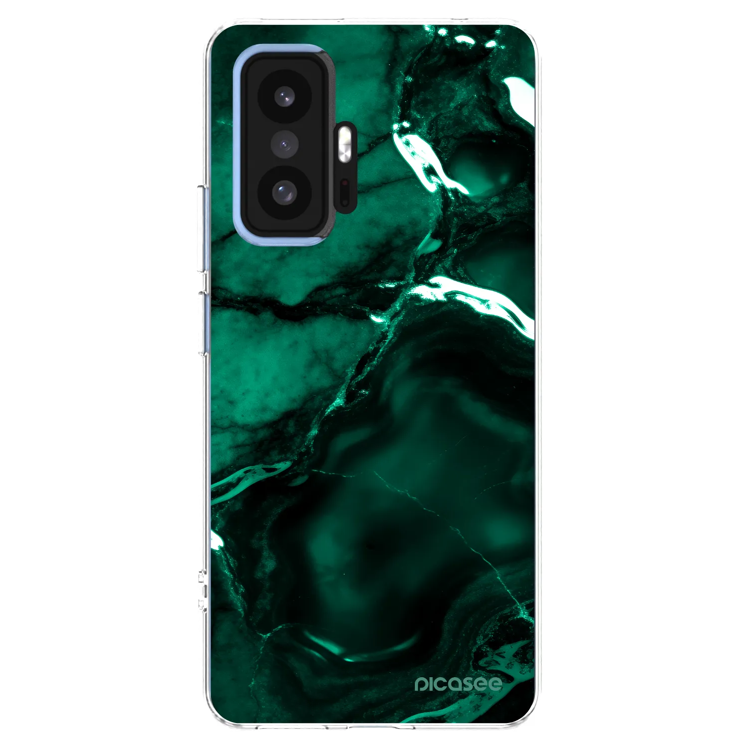Picasee husă transparentă din silicon pentru Xiaomi 11T - Dark emerald