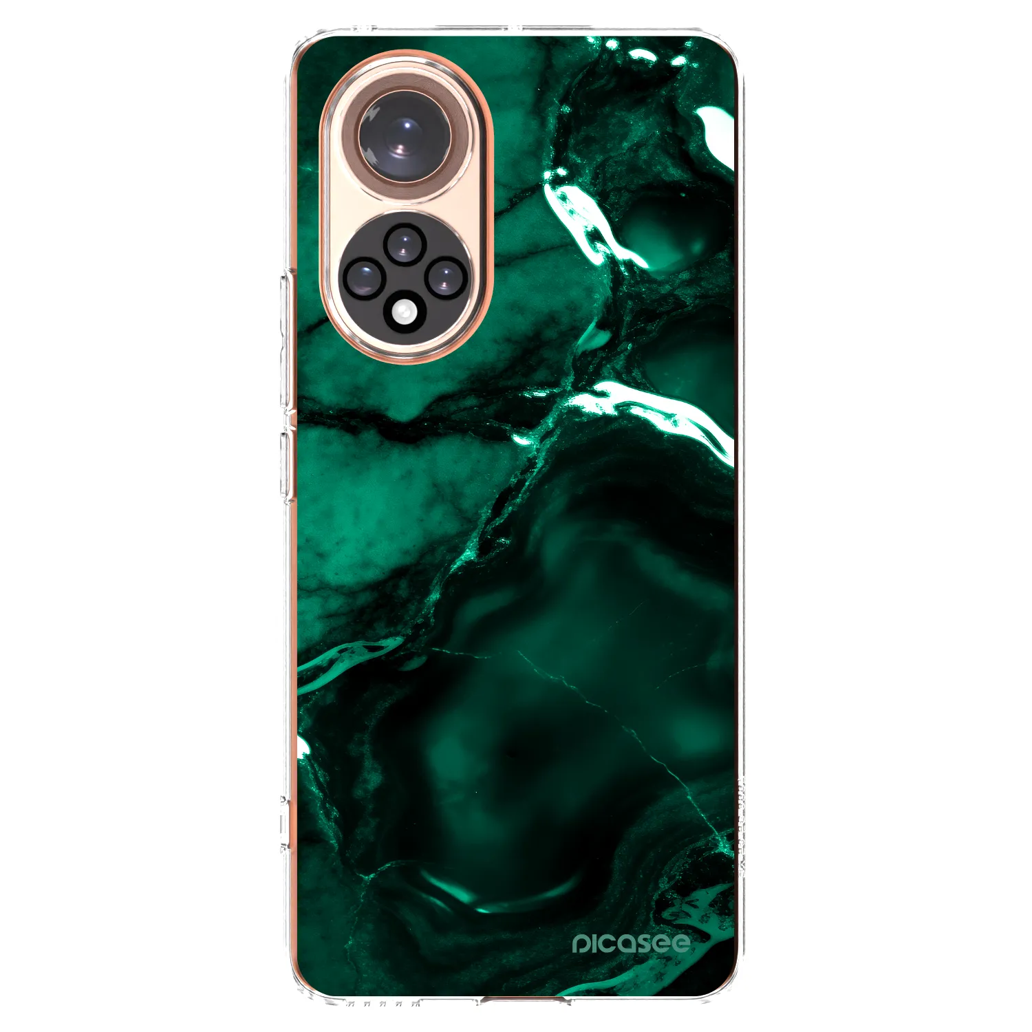 Picasee husă transparentă din silicon pentru Honor 50 5G - Dark emerald