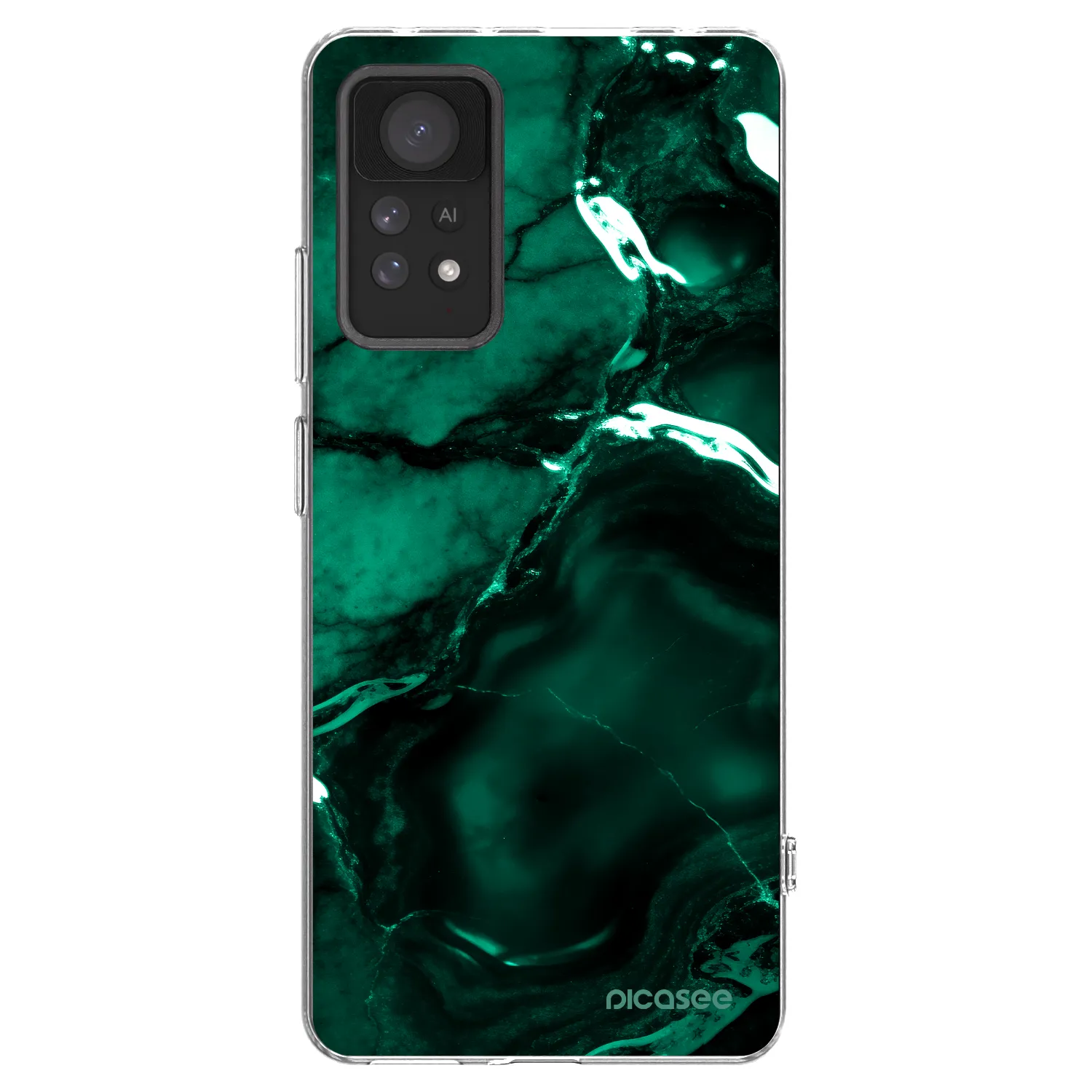 Picasee husă transparentă din silicon pentru Xiaomi Redmi Note 11 Pro 5G - Dark emerald