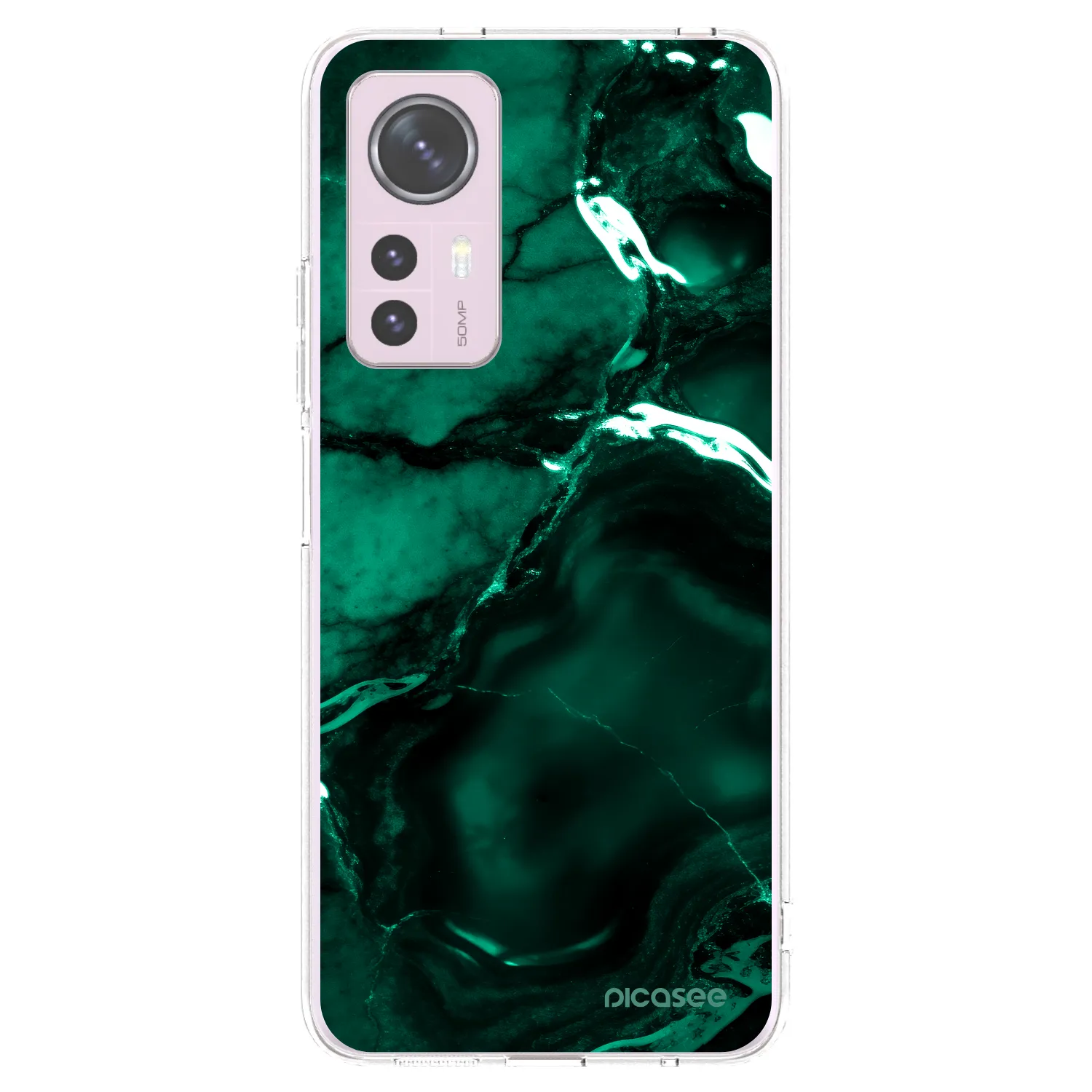 Picasee husă transparentă din silicon pentru Xiaomi 12 - Dark emerald
