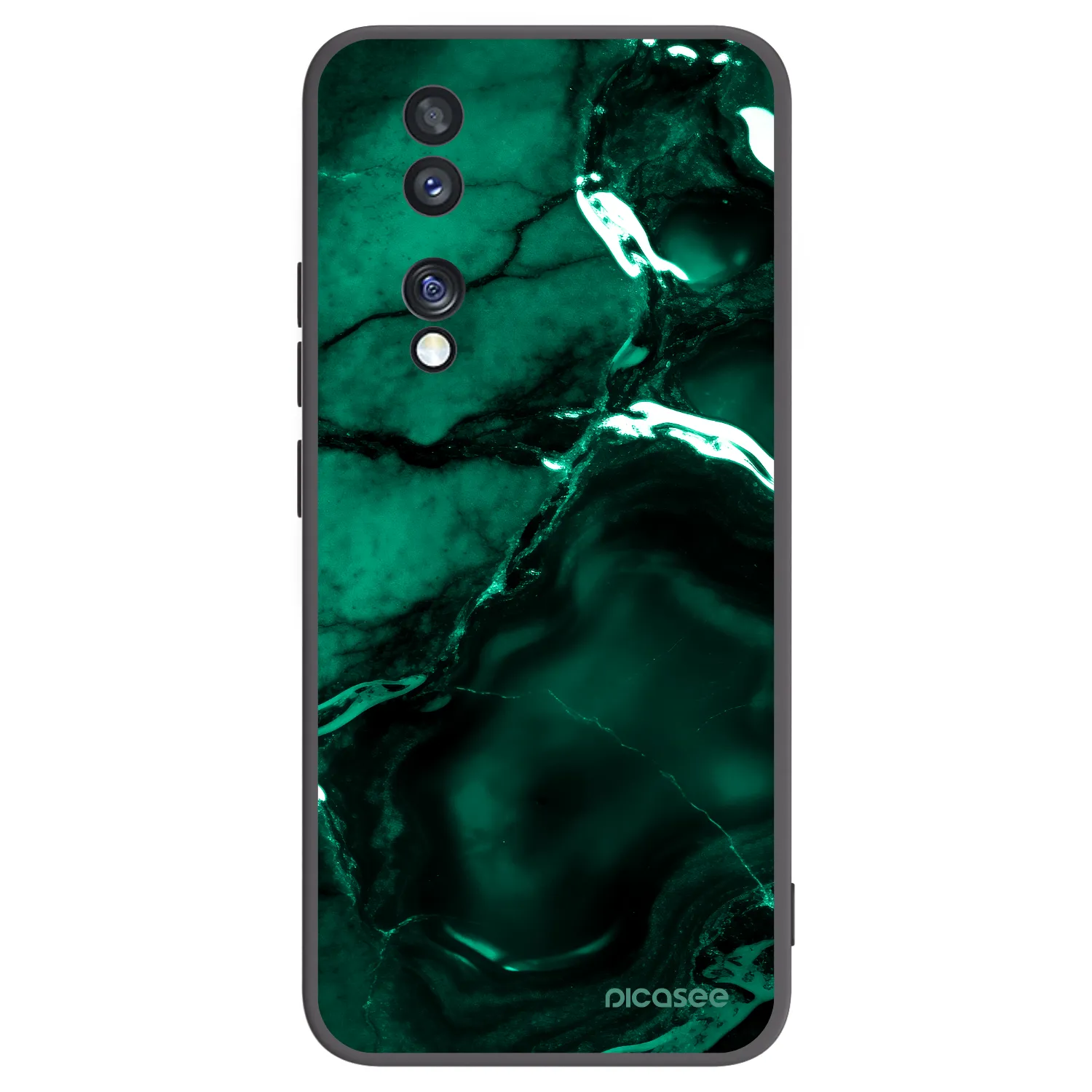 Picasee husă neagră din silicon pentru Honor 70 - Dark emerald