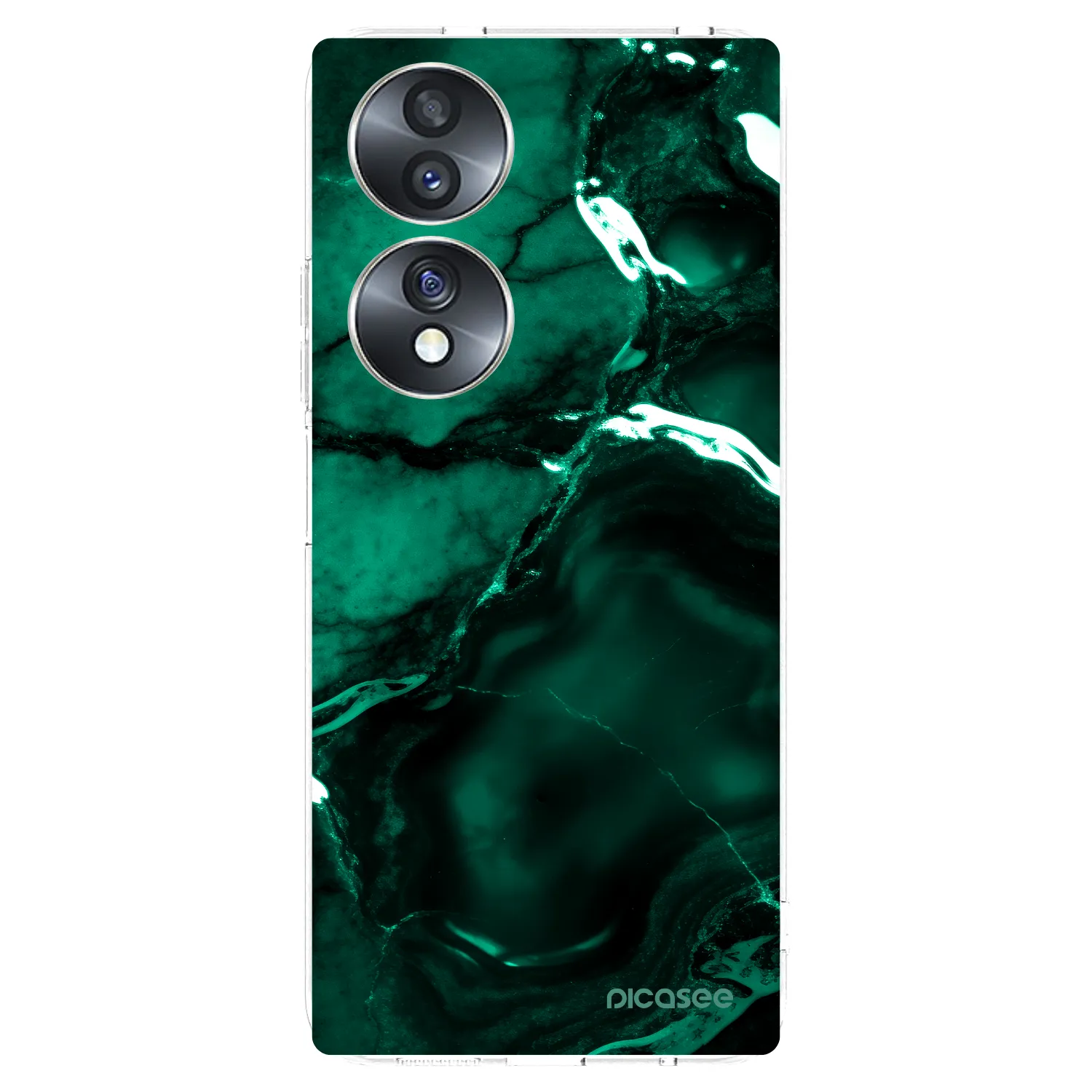 Picasee husă transparentă din silicon pentru Honor 70 - Dark emerald