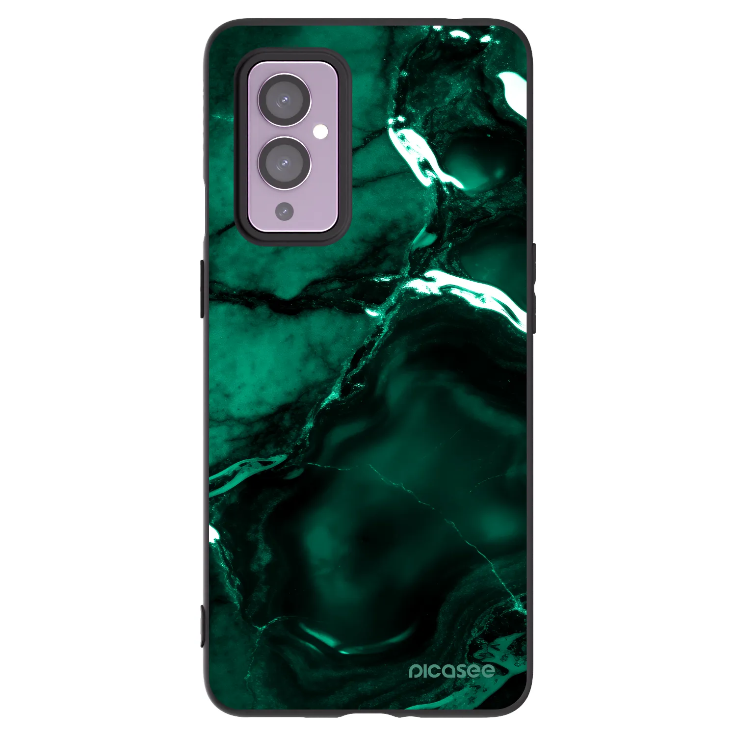 Picasee husă neagră din silicon pentru OnePlus 9 - Dark emerald