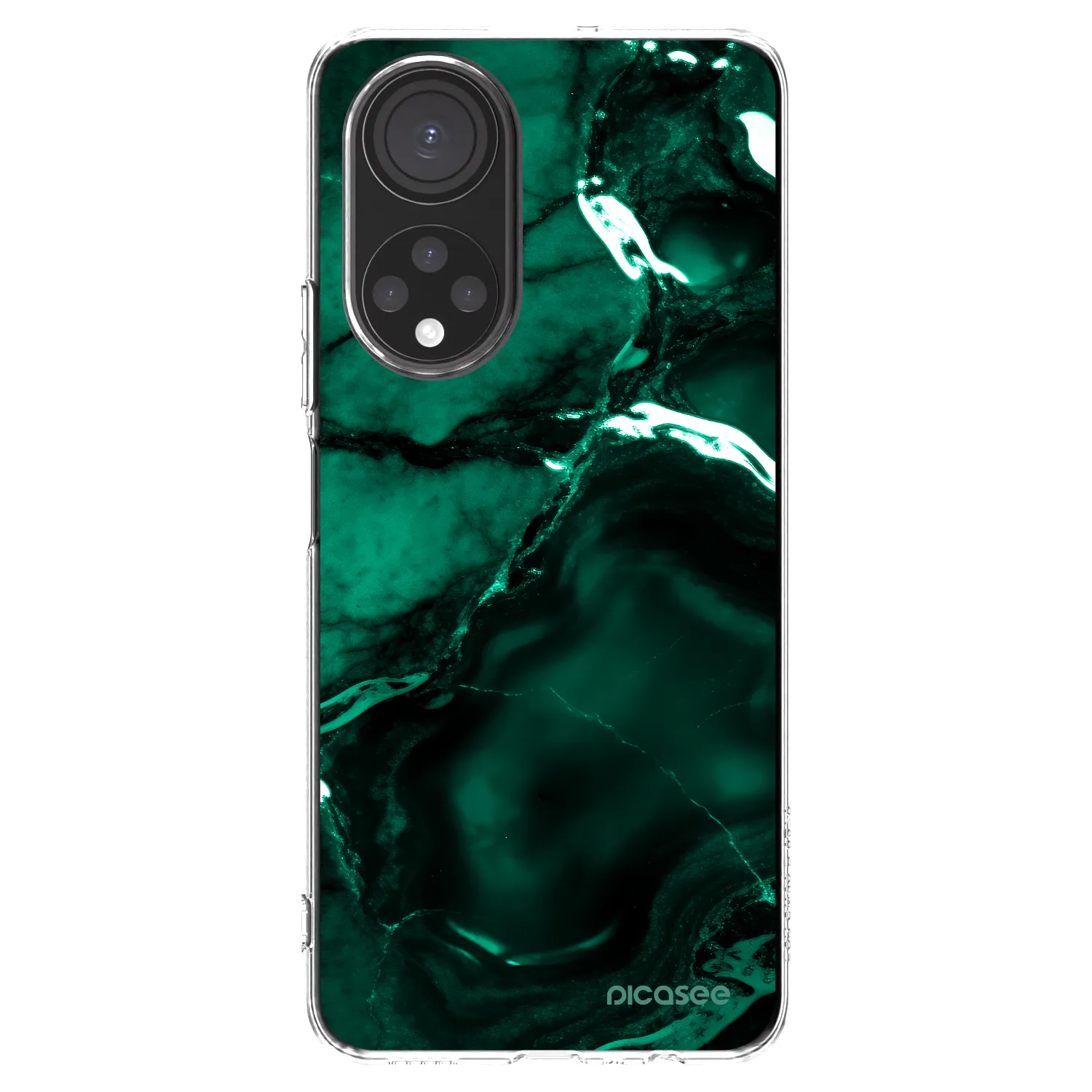 Picasee husă transparentă din silicon pentru Honor X7 - Dark emerald