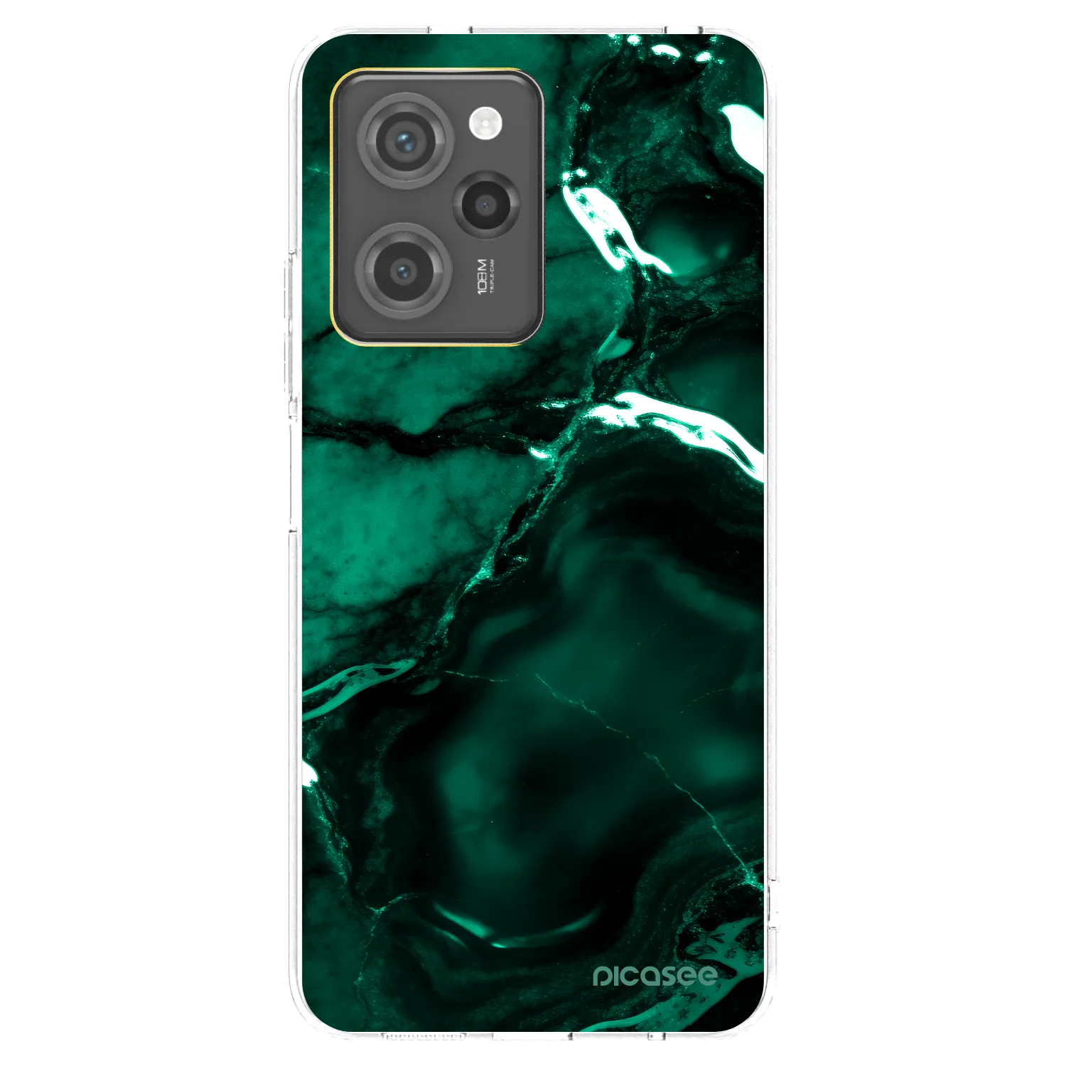 Picasee husă neagră din silicon pentru Xiaomi Poco X5 Pro - Dark emerald