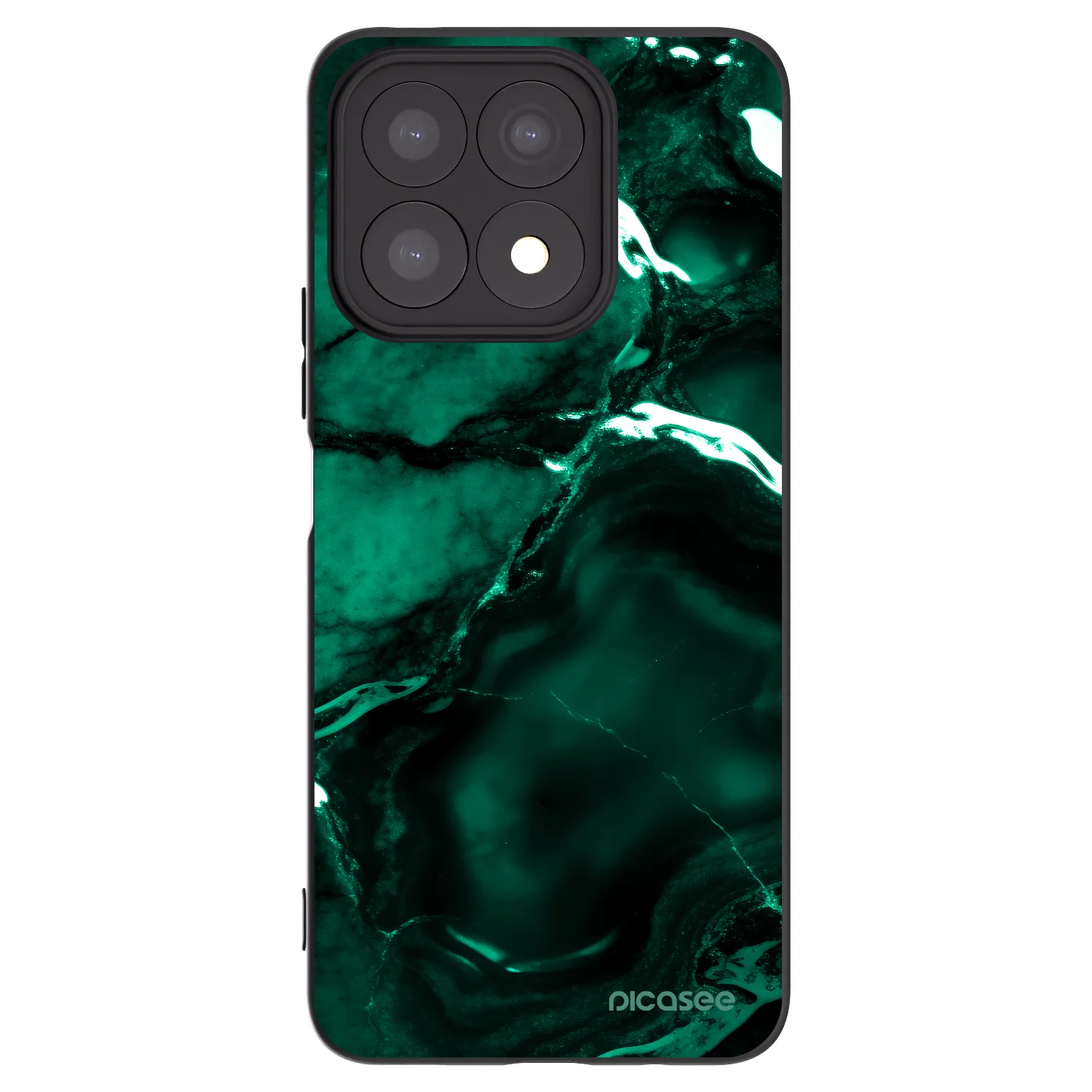 Picasee husă neagră din silicon pentru Honor X8a - Dark emerald