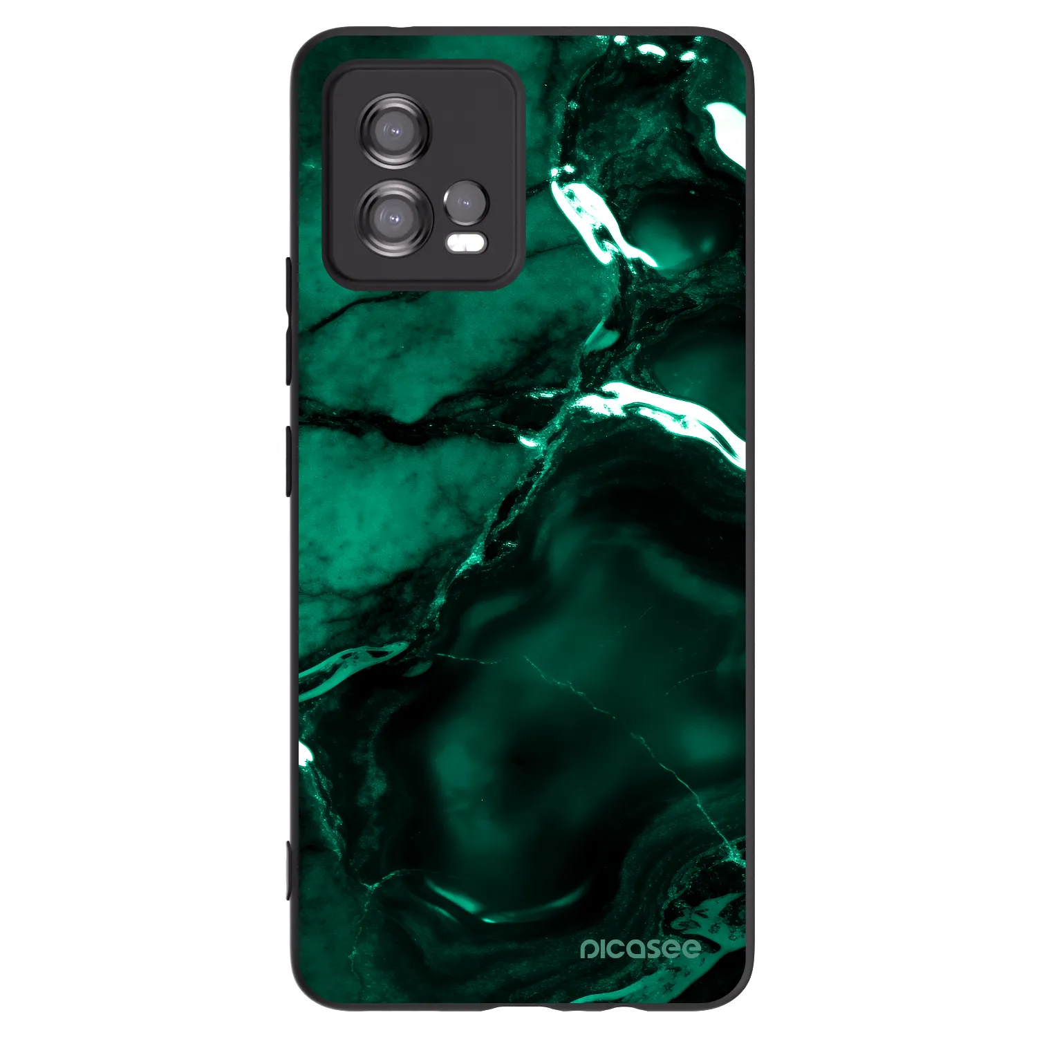 Picasee husă neagră din silicon pentru Motorola Moto G72 - Dark emerald