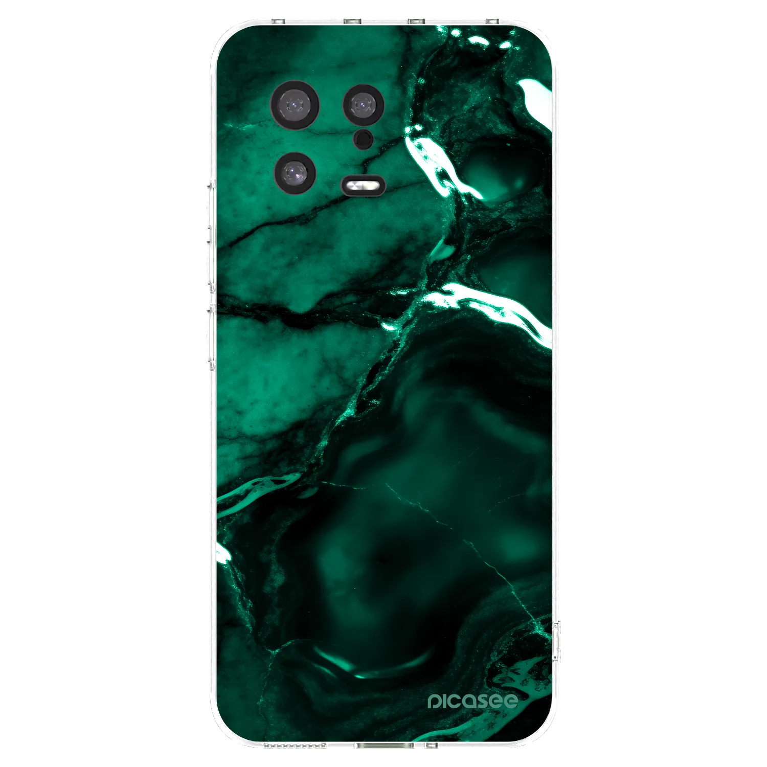Picasee husă transparentă din silicon pentru Xiaomi 13 - Dark emerald