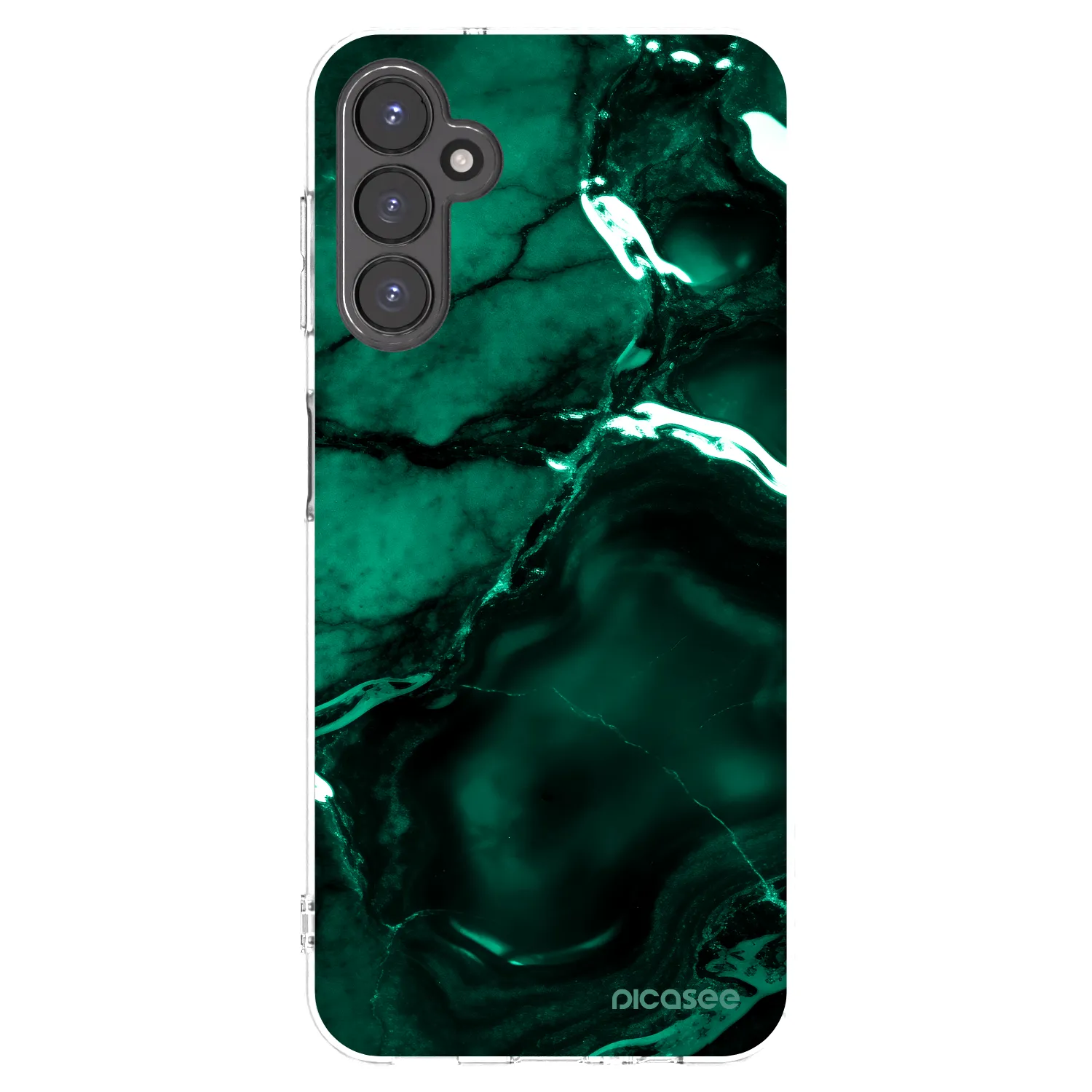 Picasee husă transparentă din silicon pentru Samsung Galaxy A14 5G A146P - Dark emerald