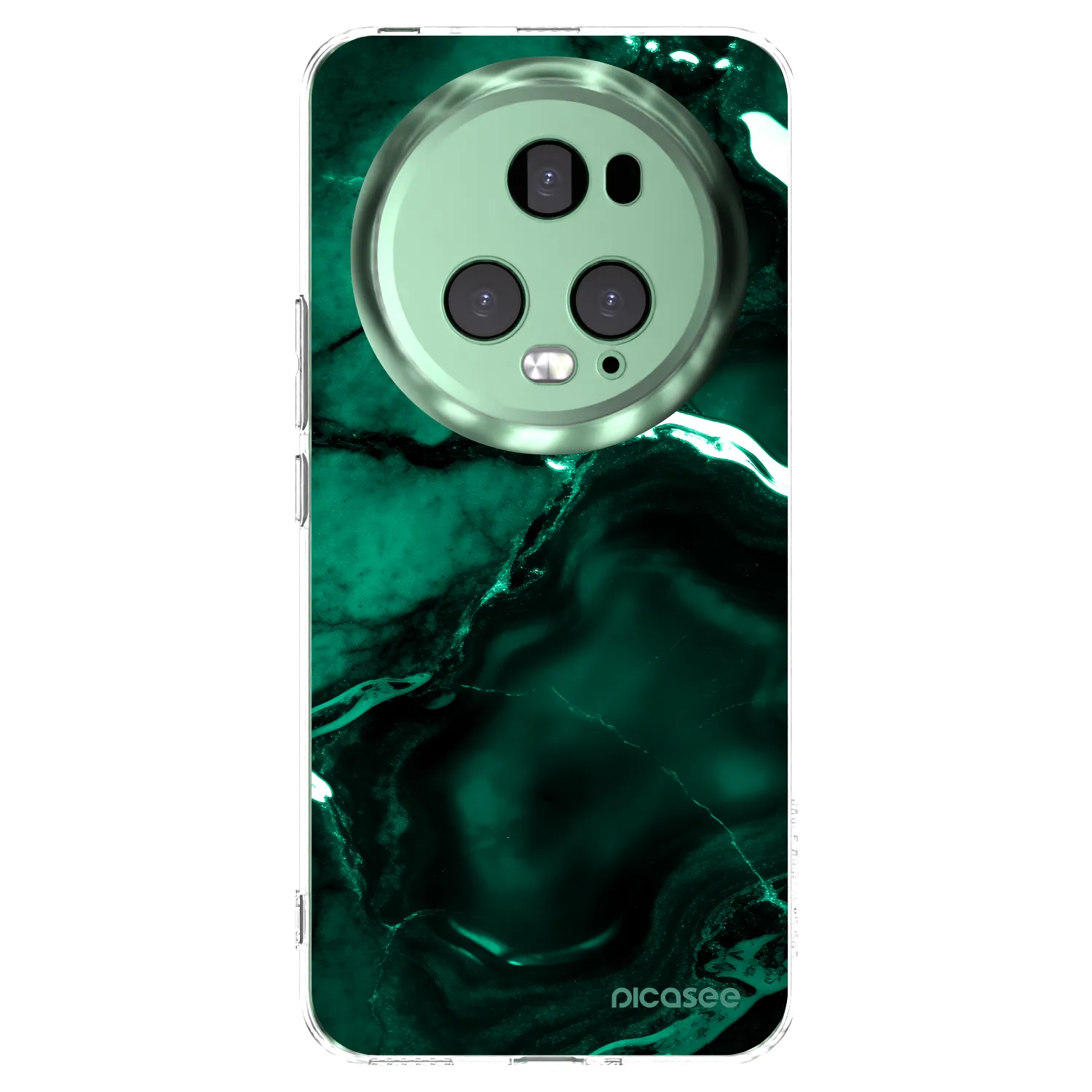 Picasee husă transparentă din silicon pentru Honor Magic5 Pro - Dark emerald