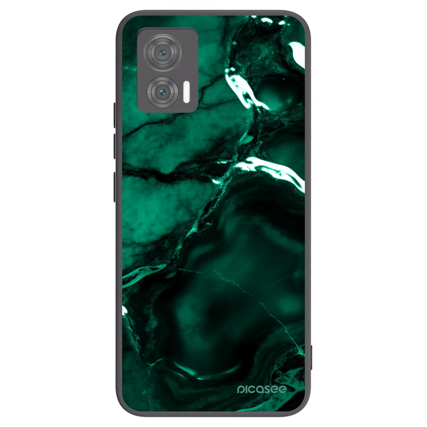Picasee husă neagră din silicon pentru Motorola Edge 30 Neo - Dark emerald