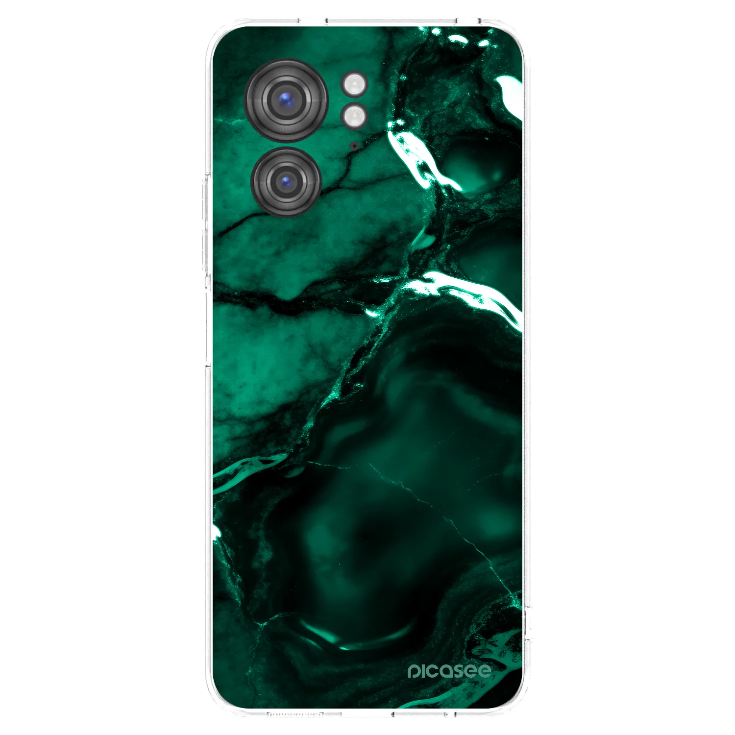 Picasee husă transparentă din silicon pentru Motorola Edge 40 - Dark emerald