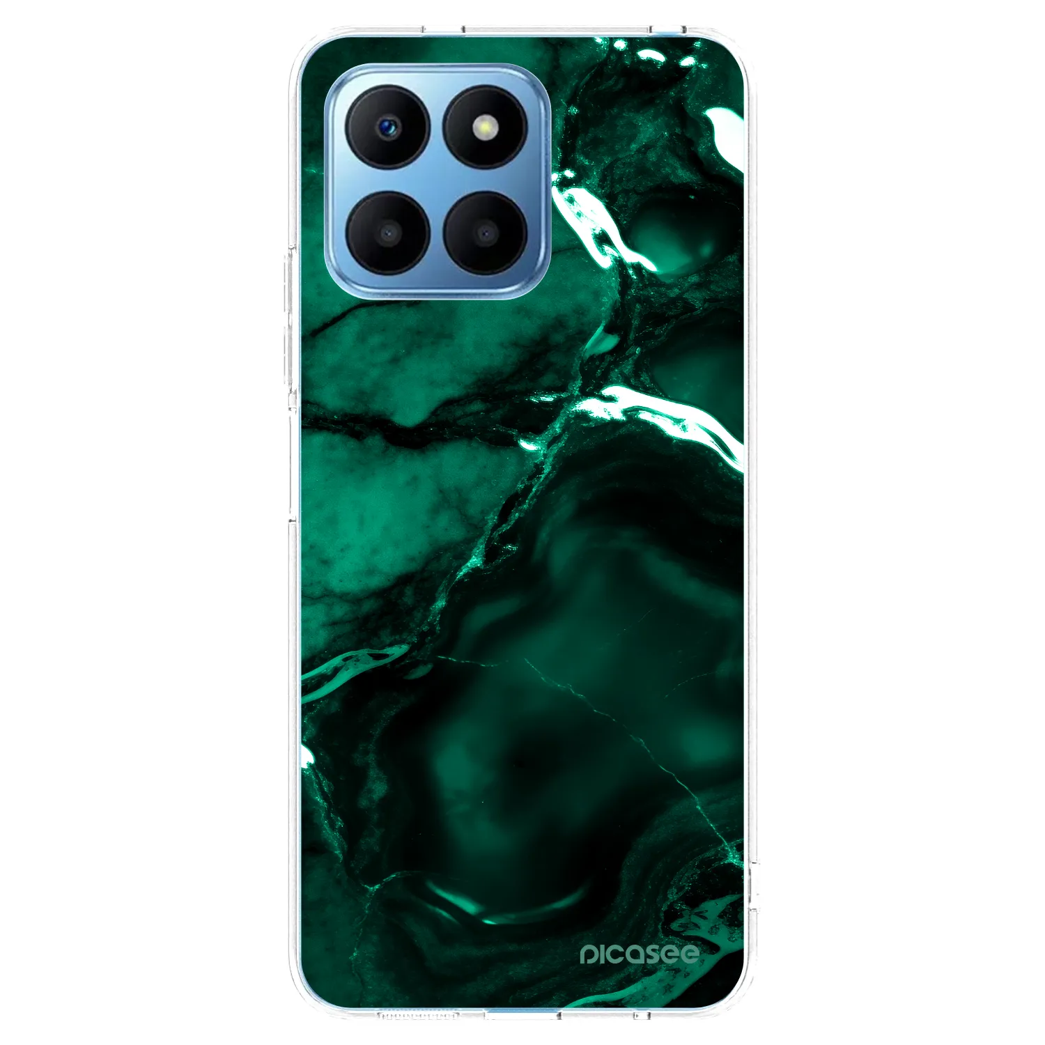 Picasee husă transparentă din silicon pentru Honor 70 Lite - Dark emerald
