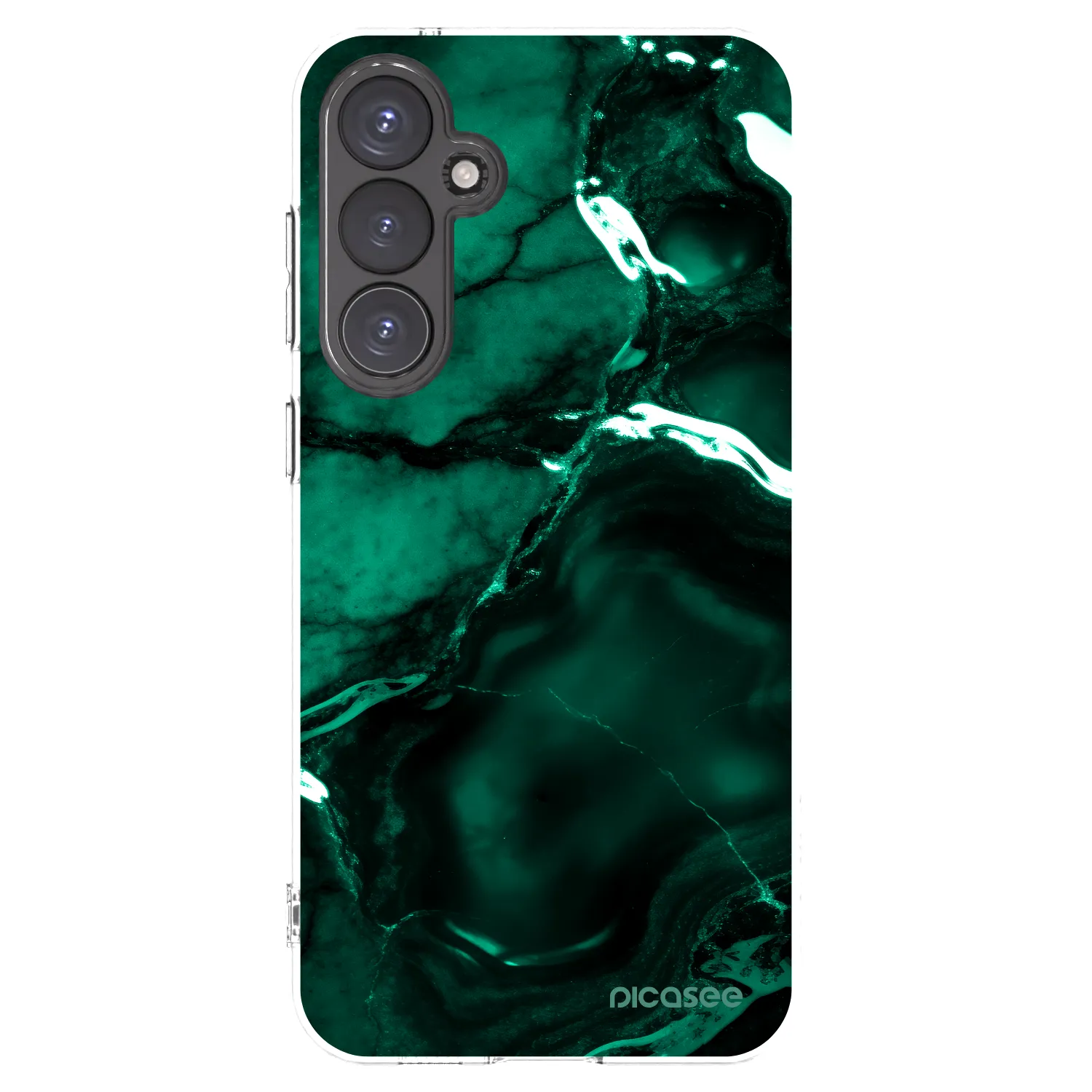 Picasee husă transparentă din silicon pentru Samsung Galaxy S23 FE S711B - Dark emerald