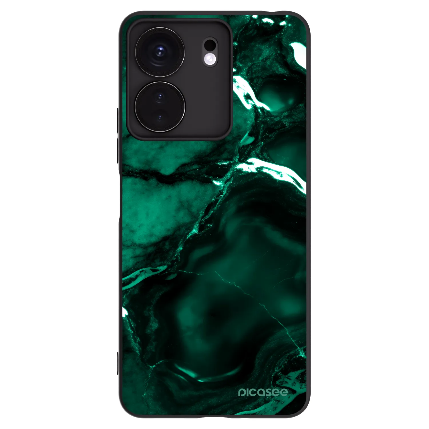 Picasee husă neagră din silicon pentru Xiaomi Redmi 13C 4G - Dark emerald