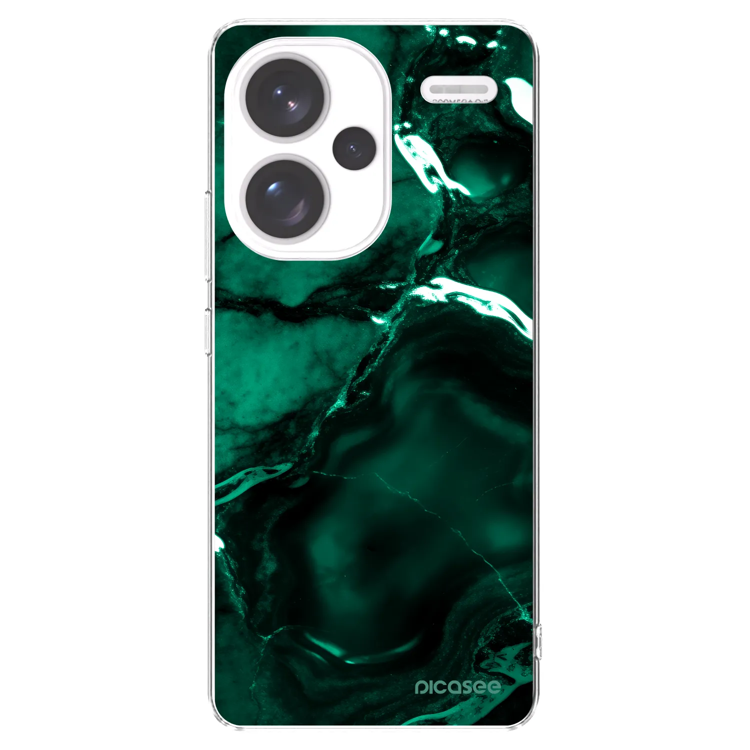Picasee husă transparentă din silicon pentru Xiaomi Redmi Note 13 Pro+ 5G - Dark emerald