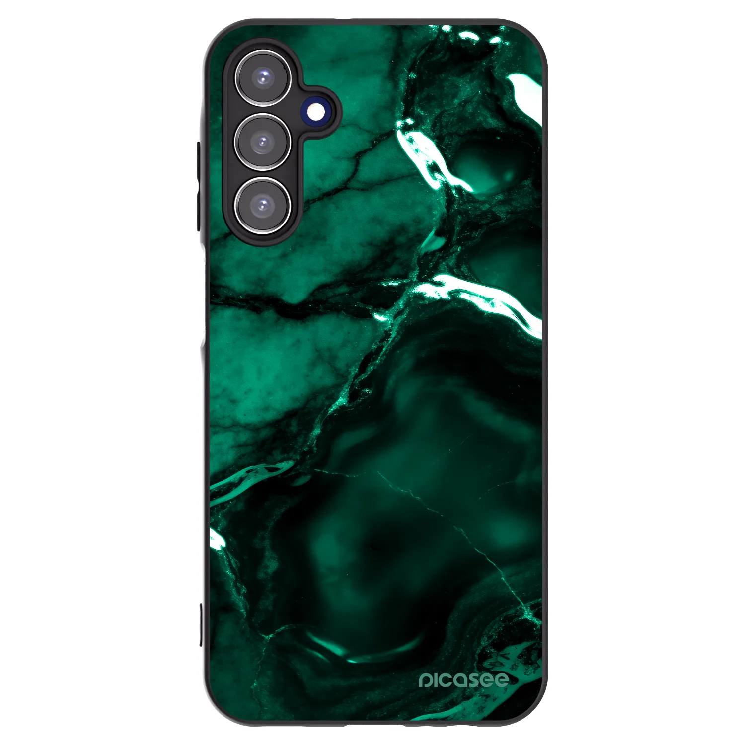 Picasee husă neagră din silicon pentru Samsung Galaxy A15 A156B 5G - Dark emerald