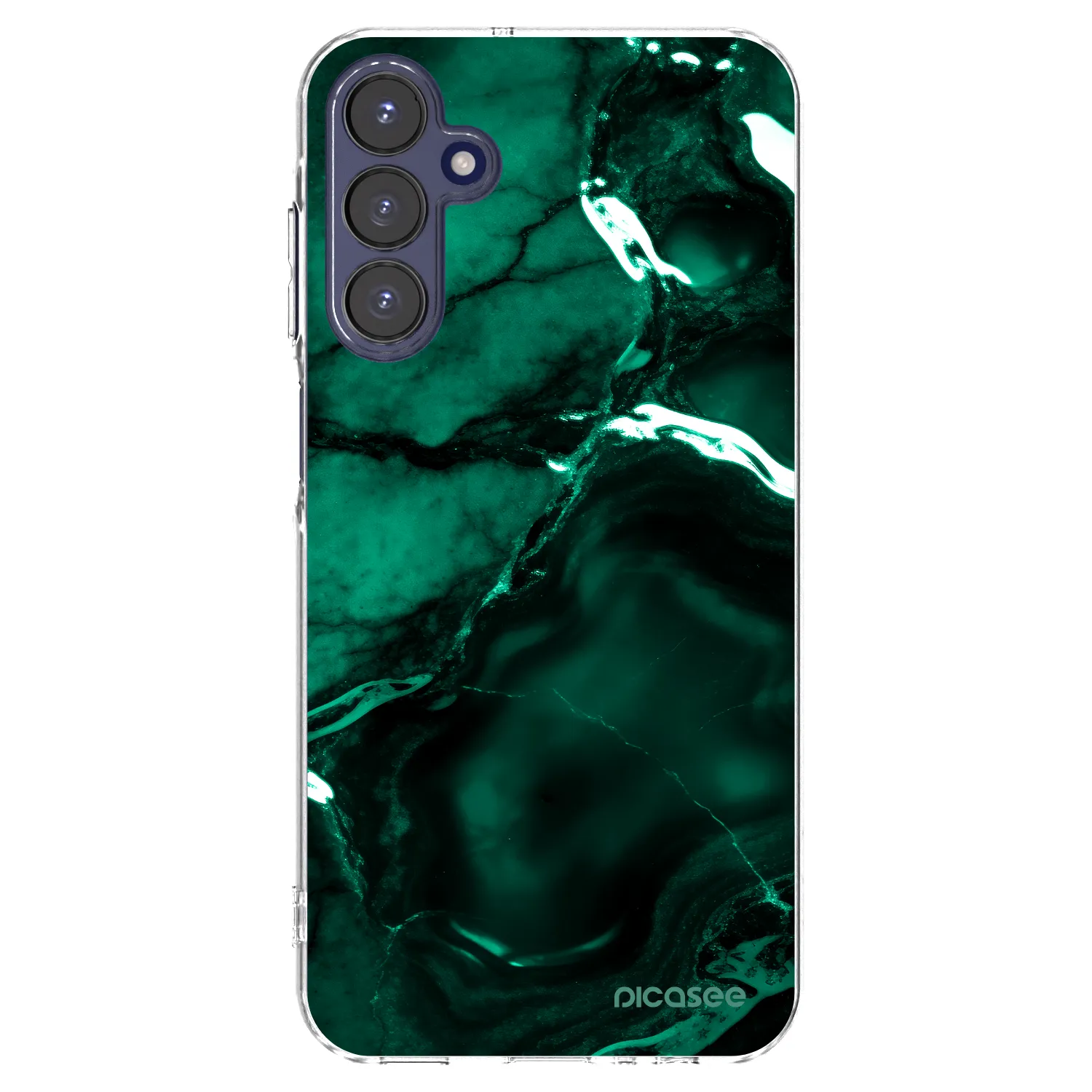 Picasee husă transparentă din silicon pentru Samsung Galaxy A15 A155F 4G - Dark emerald