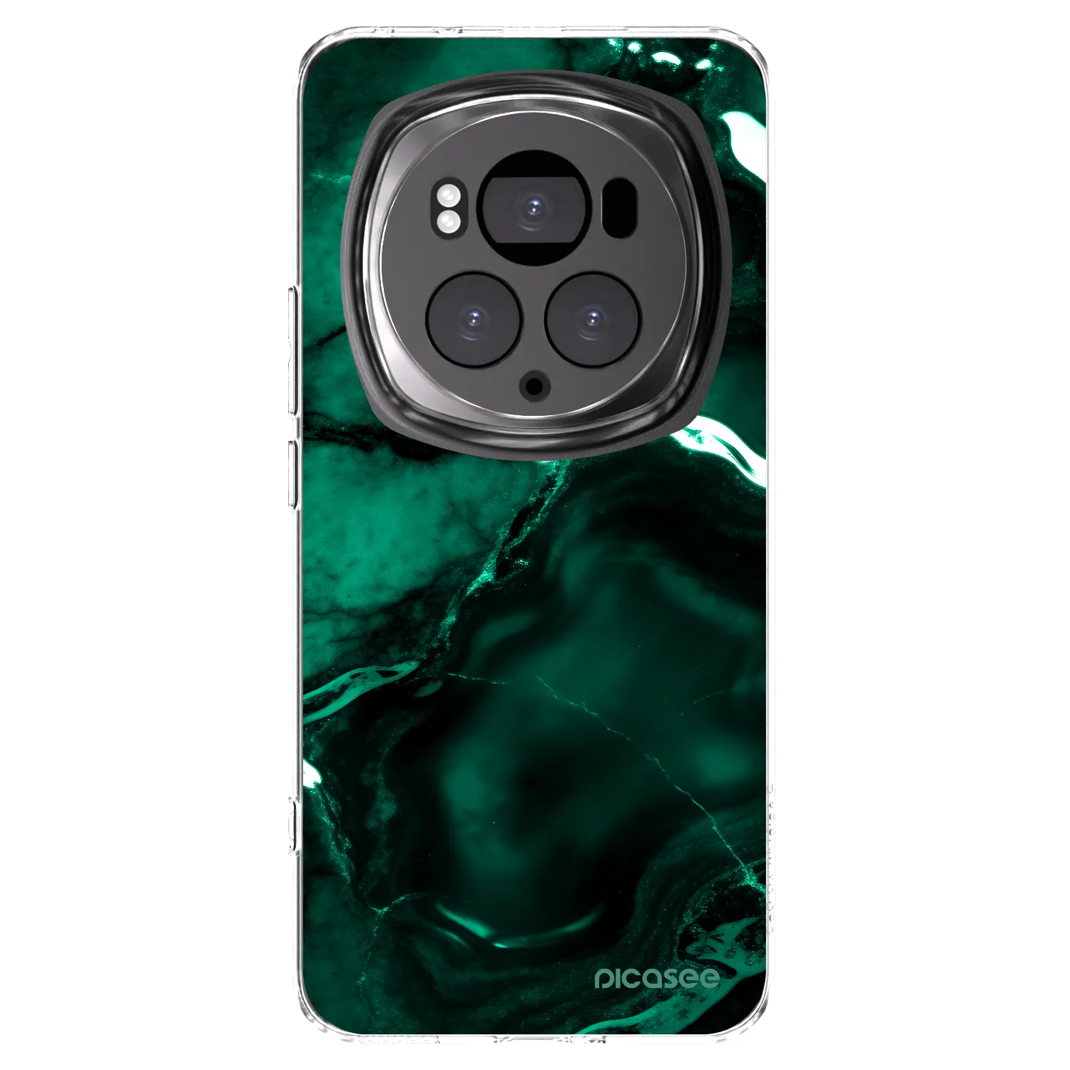 Picasee husă transparentă din silicon pentru Honor Magic6 Pro - Dark emerald