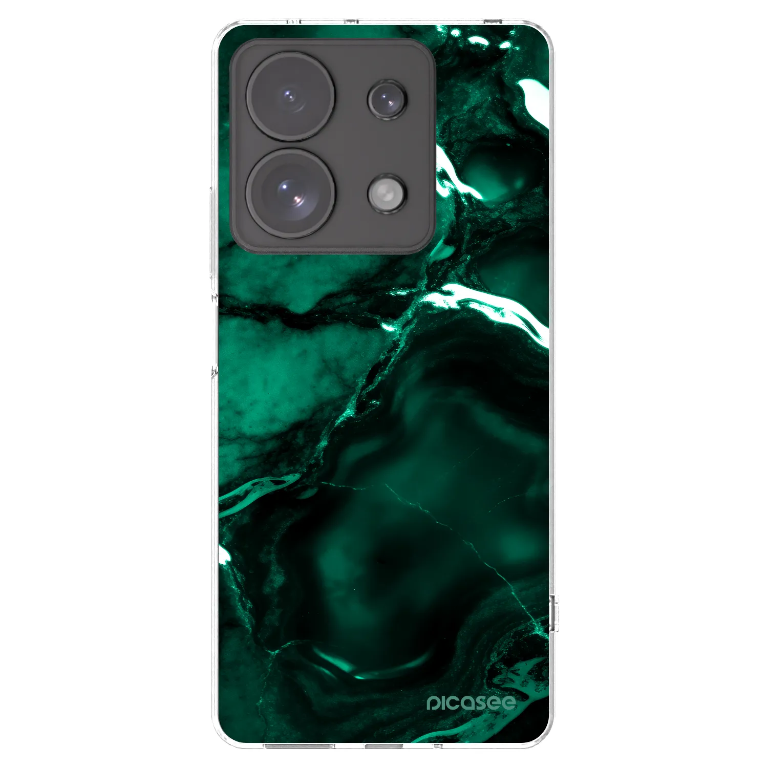 Picasee husă transparentă din silicon pentru Xiaomi Redmi Note 13 Pro 4G - Dark emerald