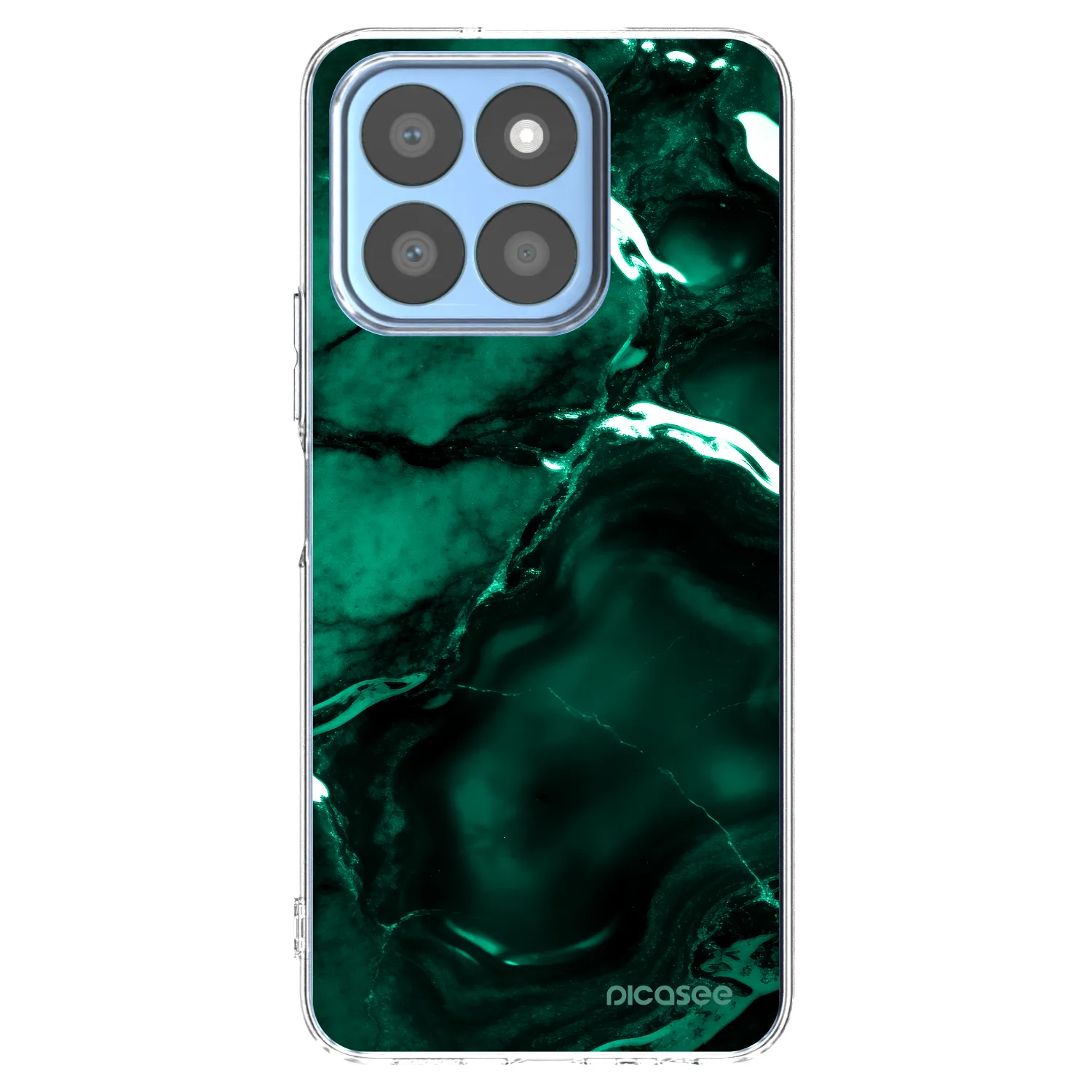 Picasee husă transparentă din silicon pentru Honor X8b - Dark emerald