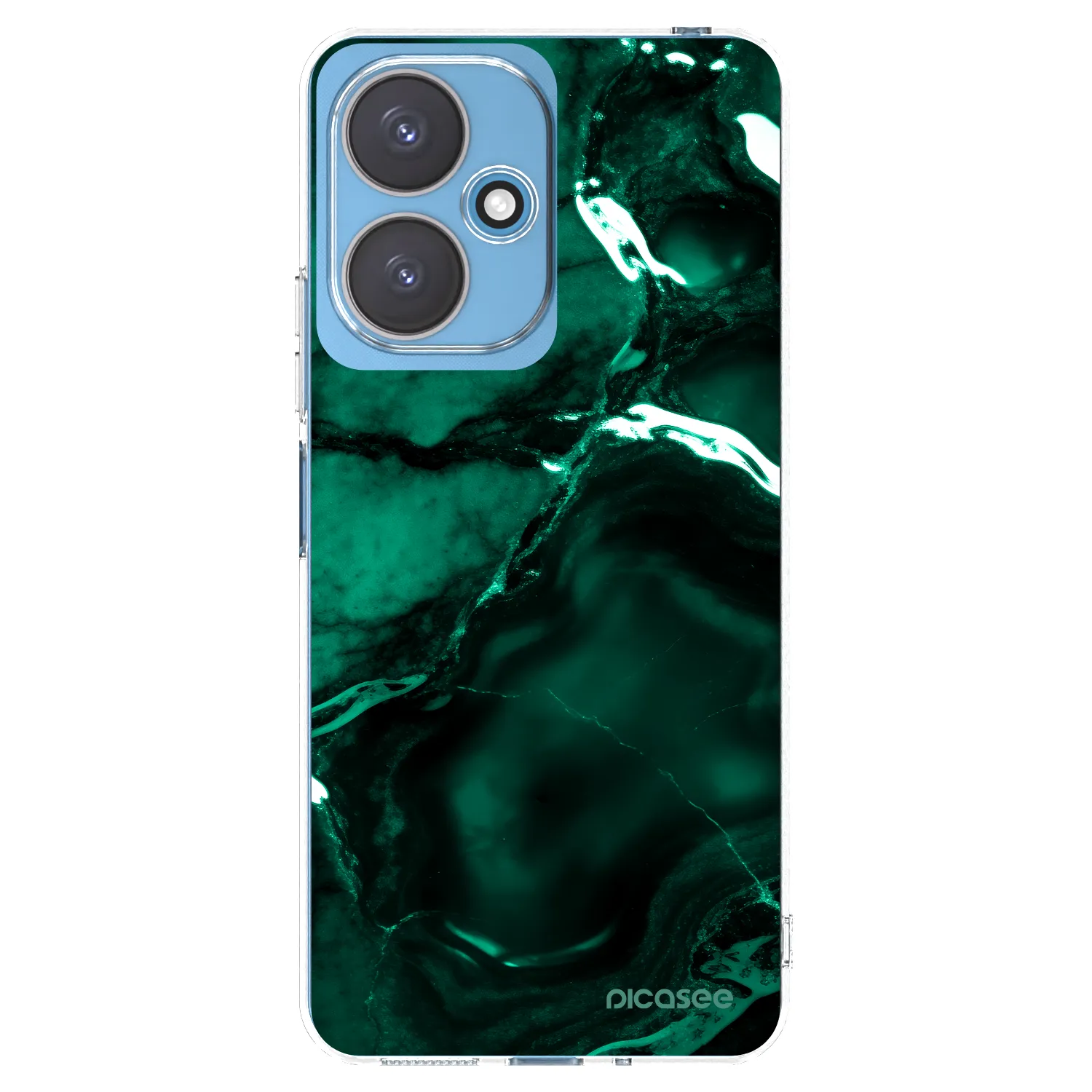 Picasee husă transparentă din silicon pentru Xiaomi Redmi 13C 5G - Dark emerald